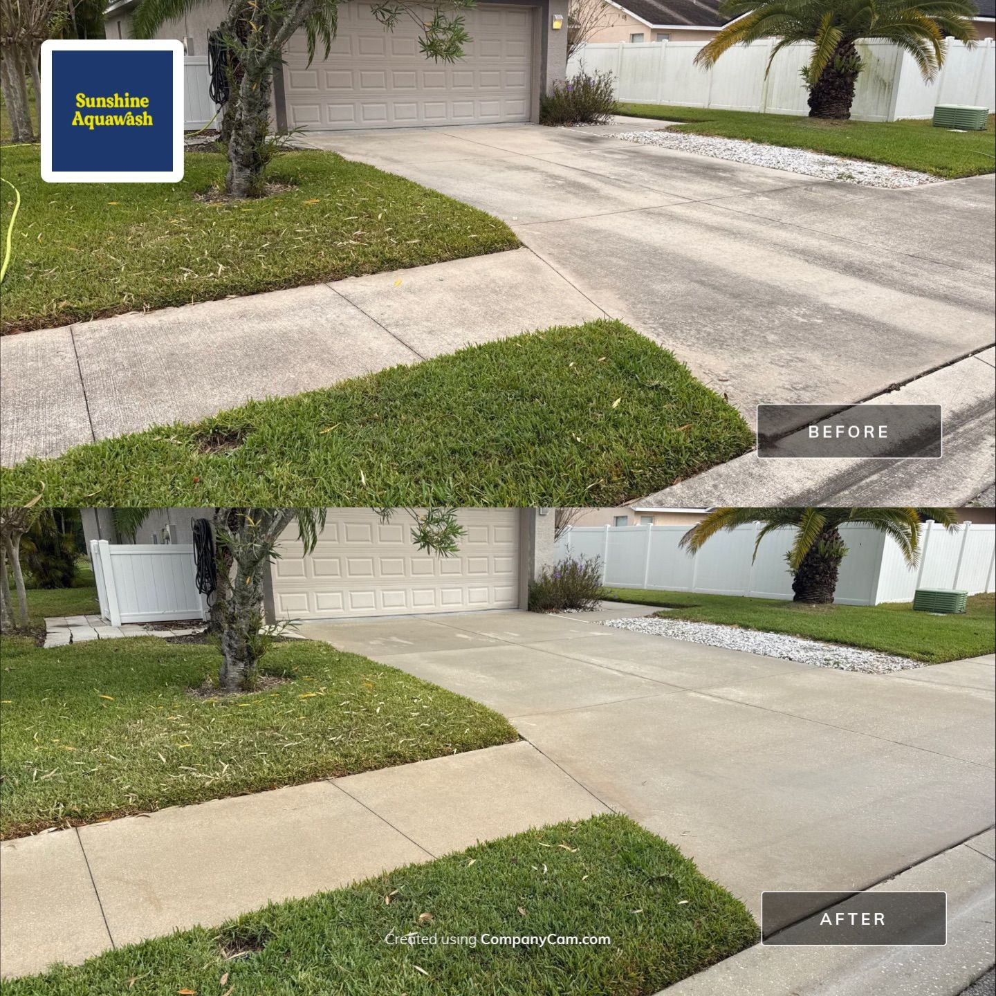Vinyl Fence Cleaning, Driveway & Sidewalk Cleaning in Crystal Lakes – Palmetto, FL by Sunshine AquaWash