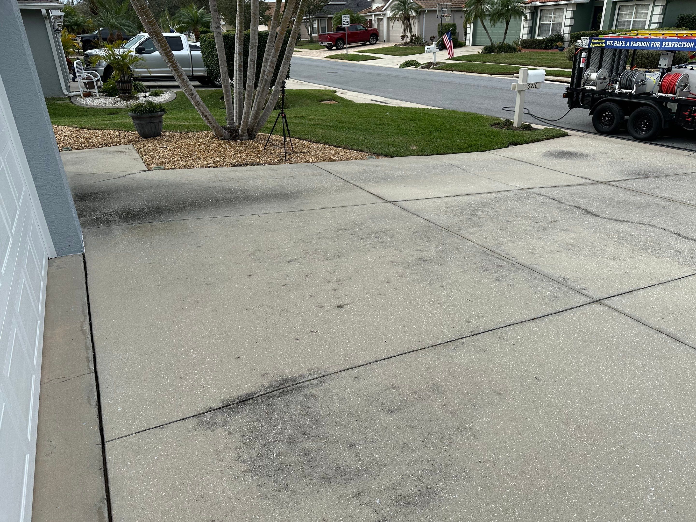 Concrete Driveway, Entryway & Street Curbing Cleaning in Fairways at Imperial Lakes, Palmetto, FL | Sunshine AquaWash by Sunshine AquaWash