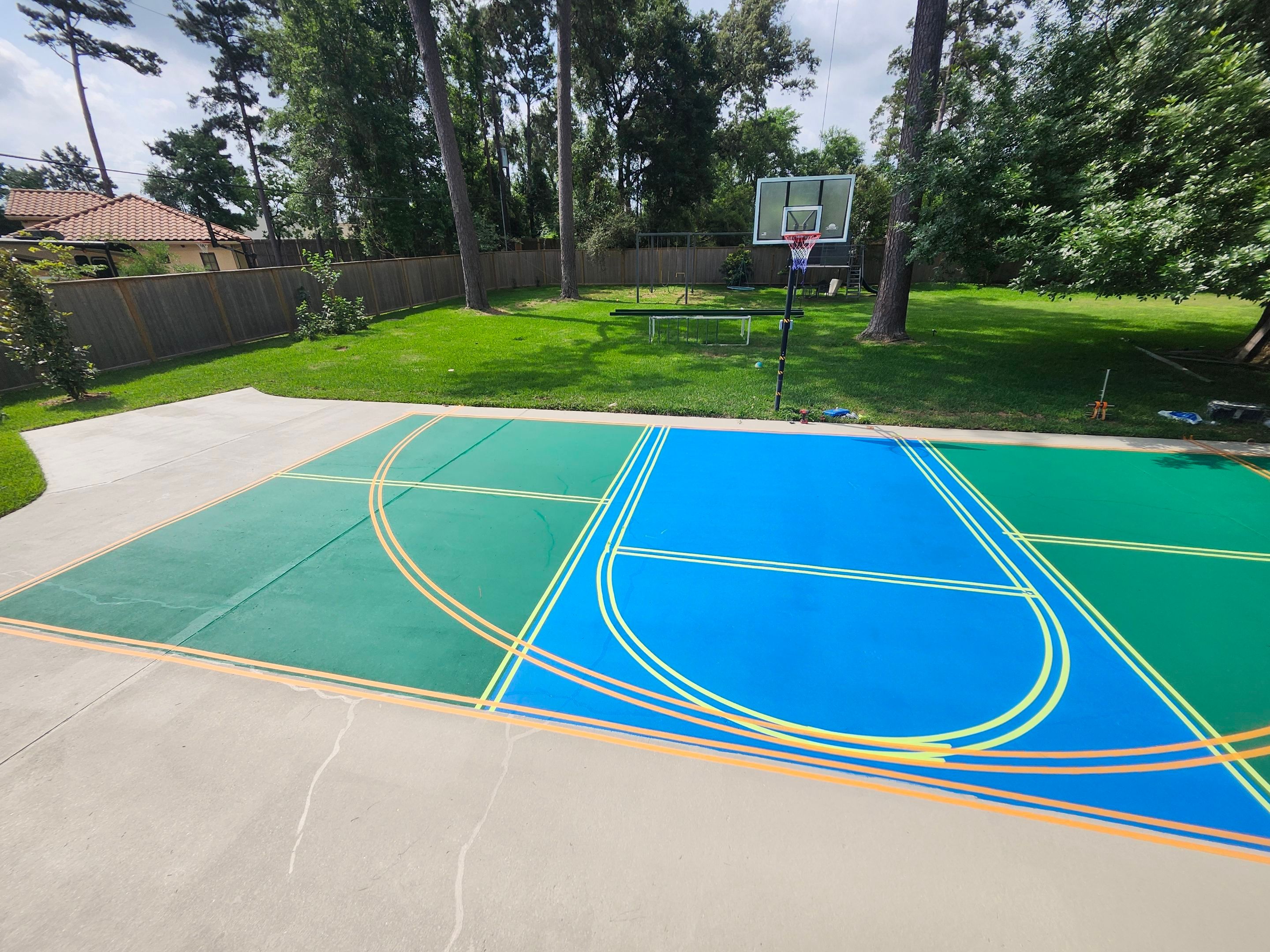Tomball - Pickleball and Basketball courts by Fresh Coat Painters of Cypress