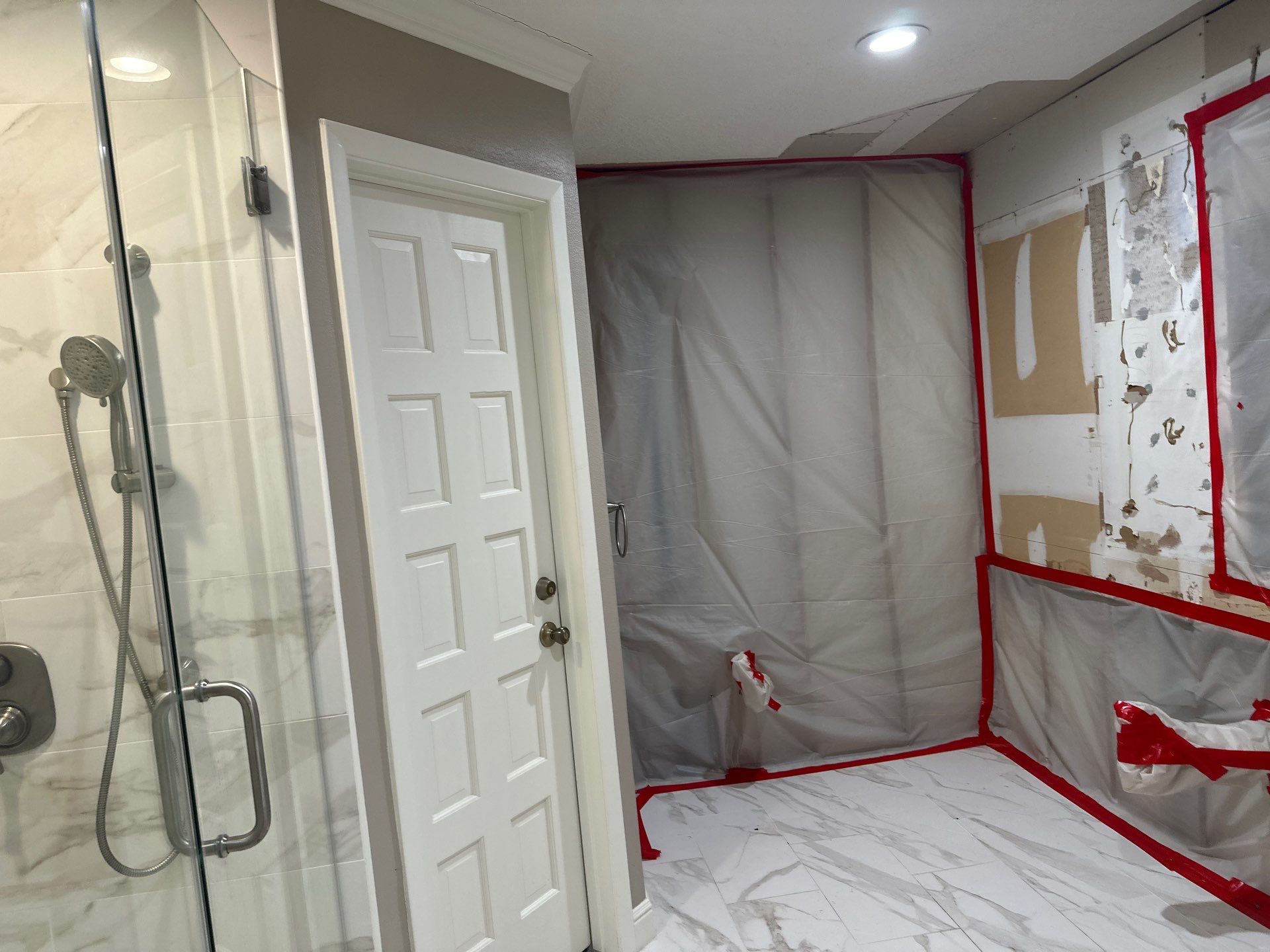 Bathroom Remodel with Water Mitigation Equipment | LT Contractors by L&T General Contractors and Restoration INC