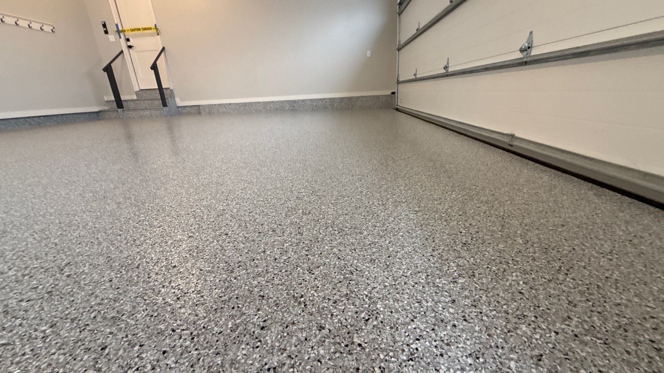 This Beautiful Coyote Flake Floor Just in Time For Spring  by Banner Garage