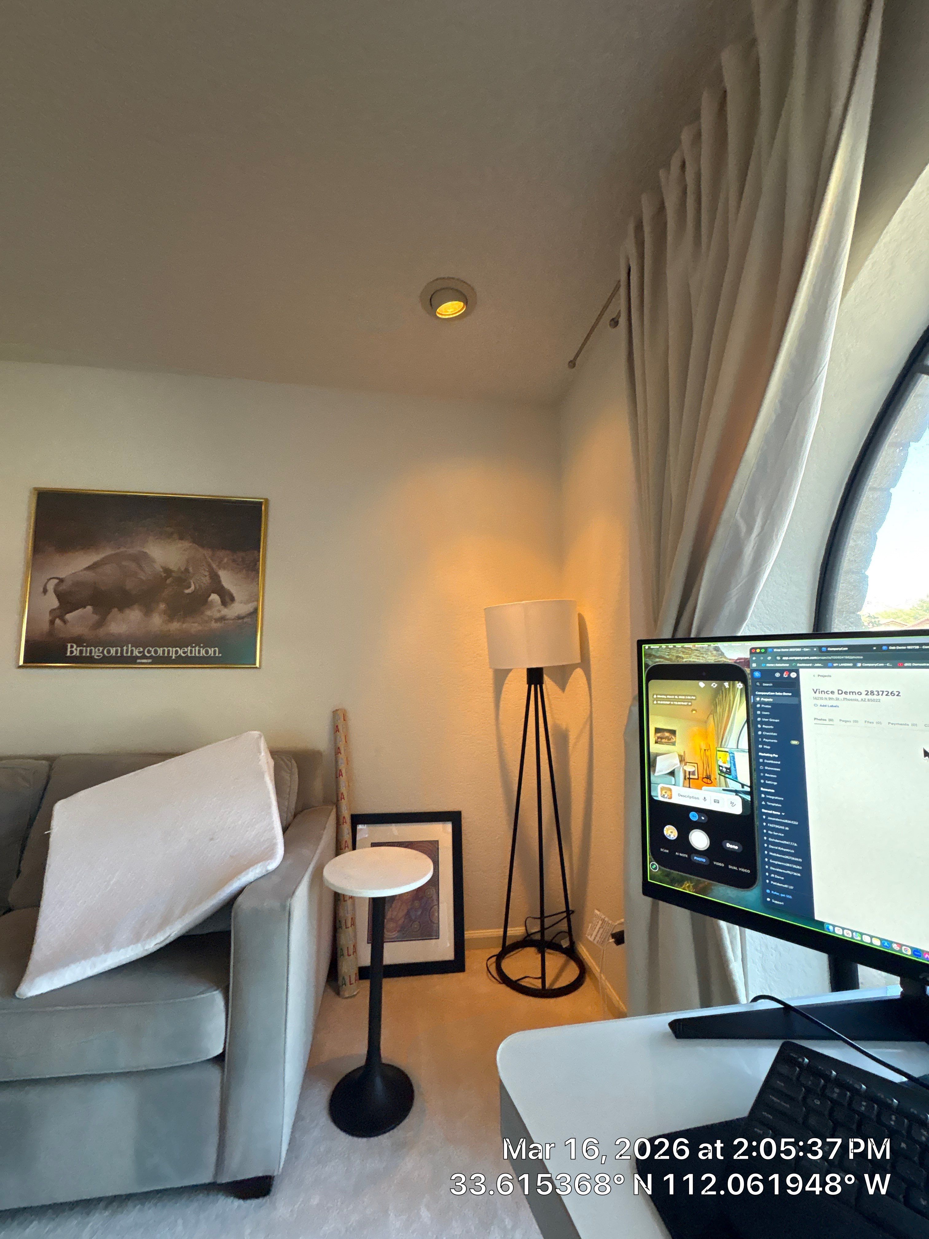 Home Office Setup and Living Area Refresh in Phoenix by CompanyCam Sales Demo