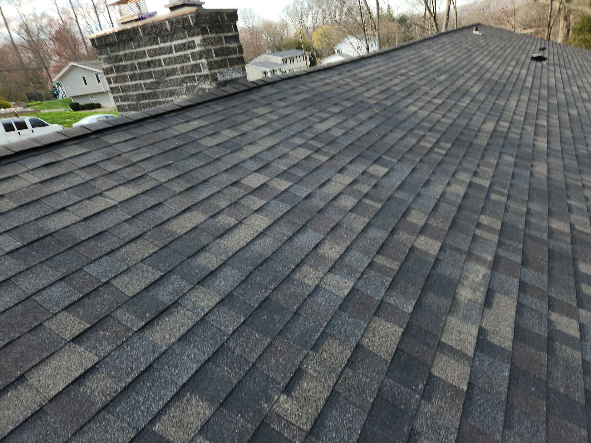 Asphalt Shingle Roof Replacement and Copper Chimney Flashing in Trumbull by A Plus Exterior