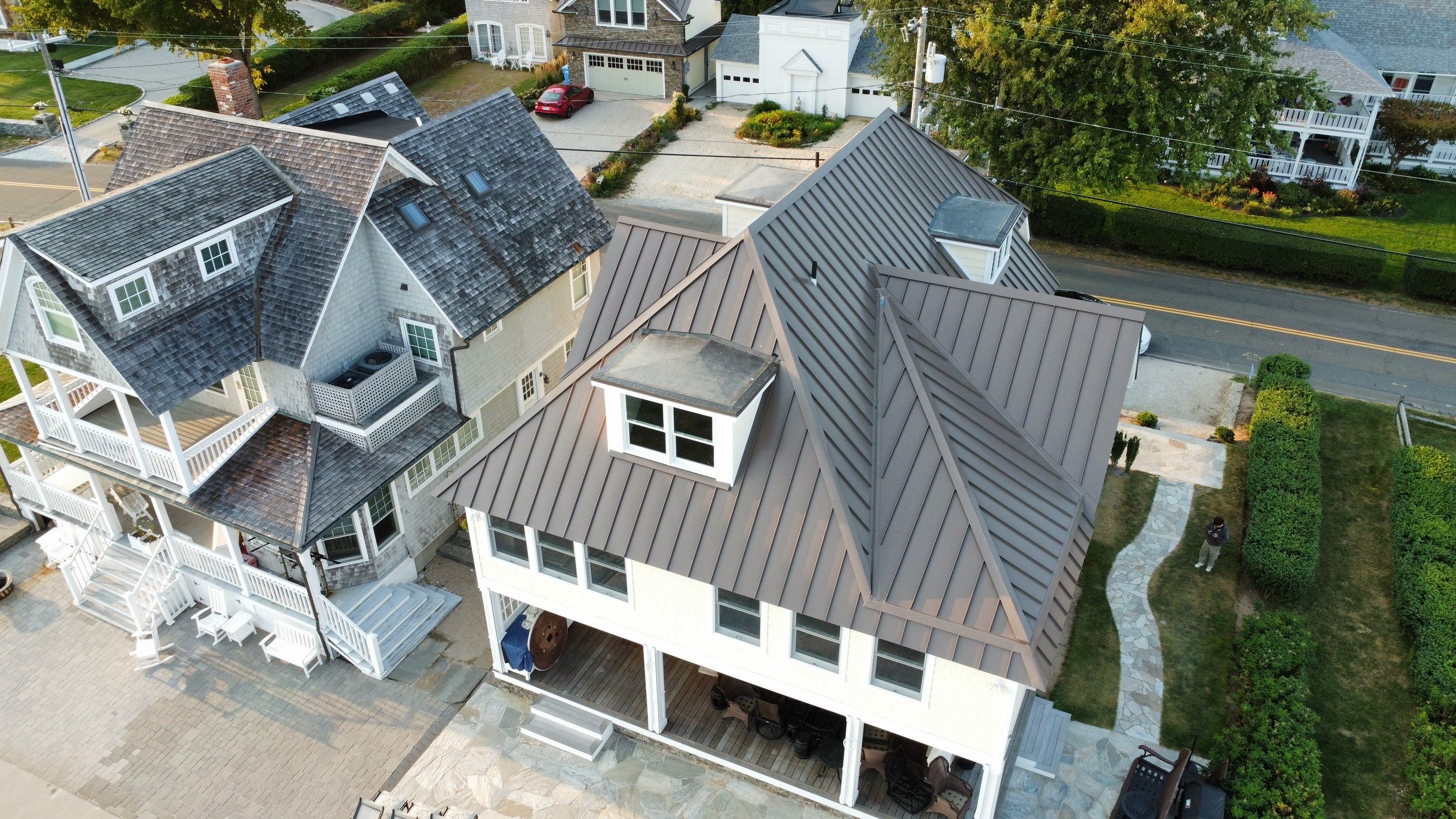 Standing Seam Aluminum Roof Installation by Lecla Home Improvements and Roofing INC