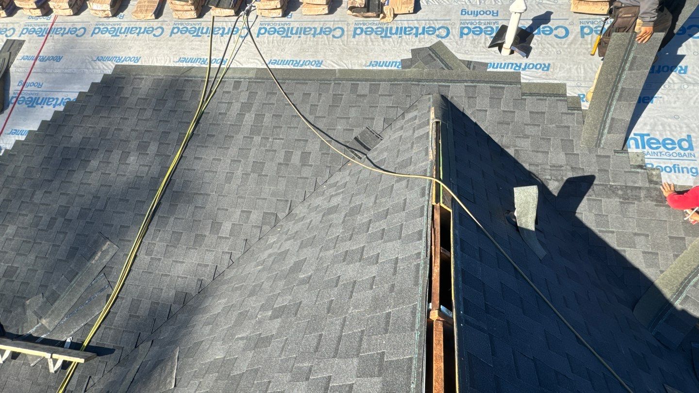 Roof Replacement using CertainTeed Landmark Moire Black by 180 Contractors