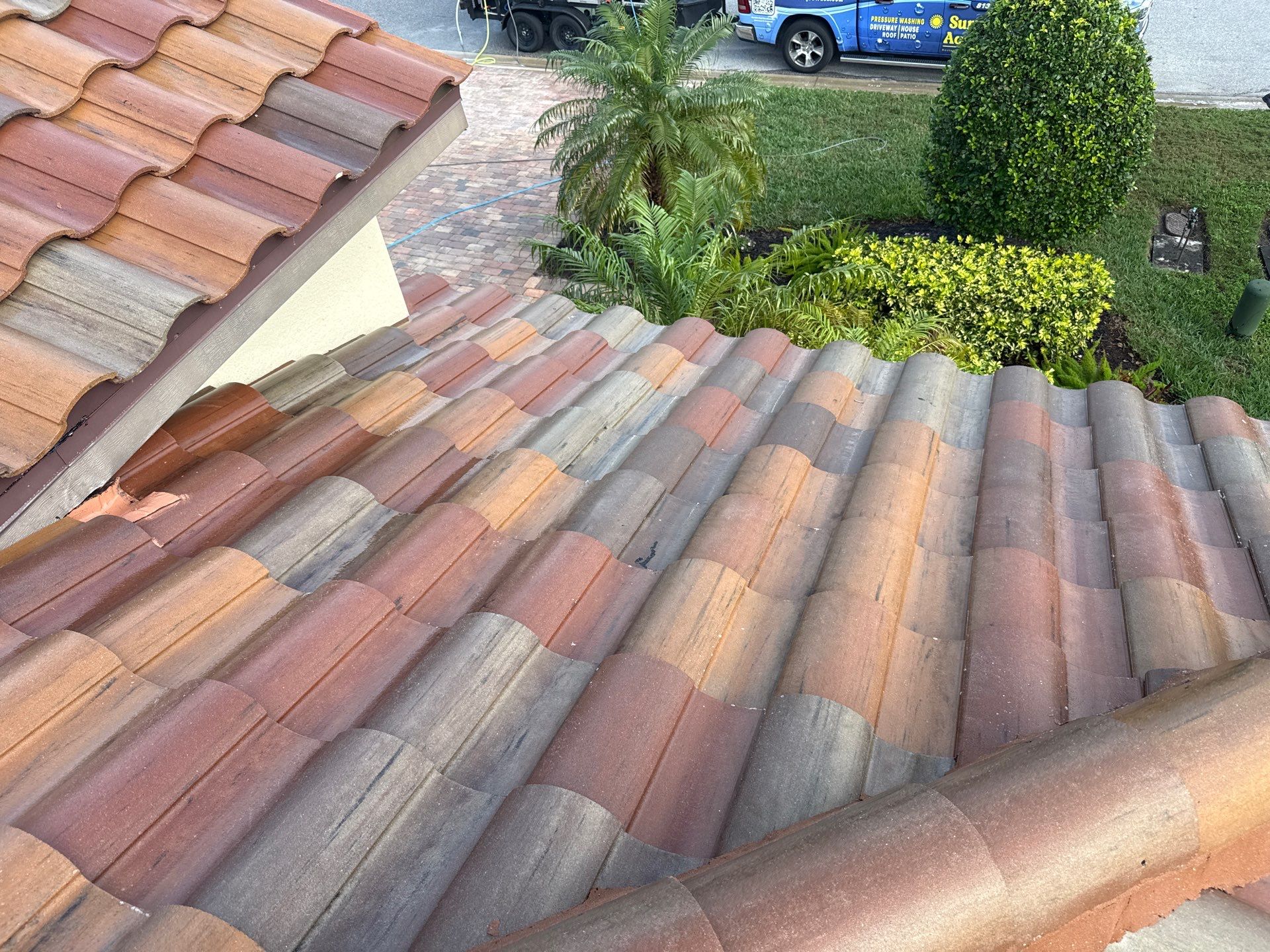 Paver Pool Deck, Driveway & Concrete Tile Roof Cleaning in River Strand, Bradenton, FL | Sunshine AquaWash by Sunshine AquaWash