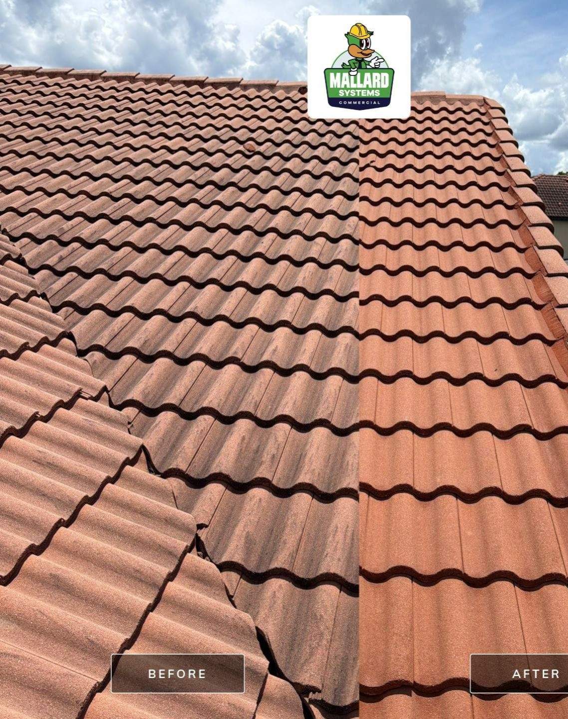 Tile Roof Cleaning and Residential Exterior Wash in Kissimmee by Mallard Systems