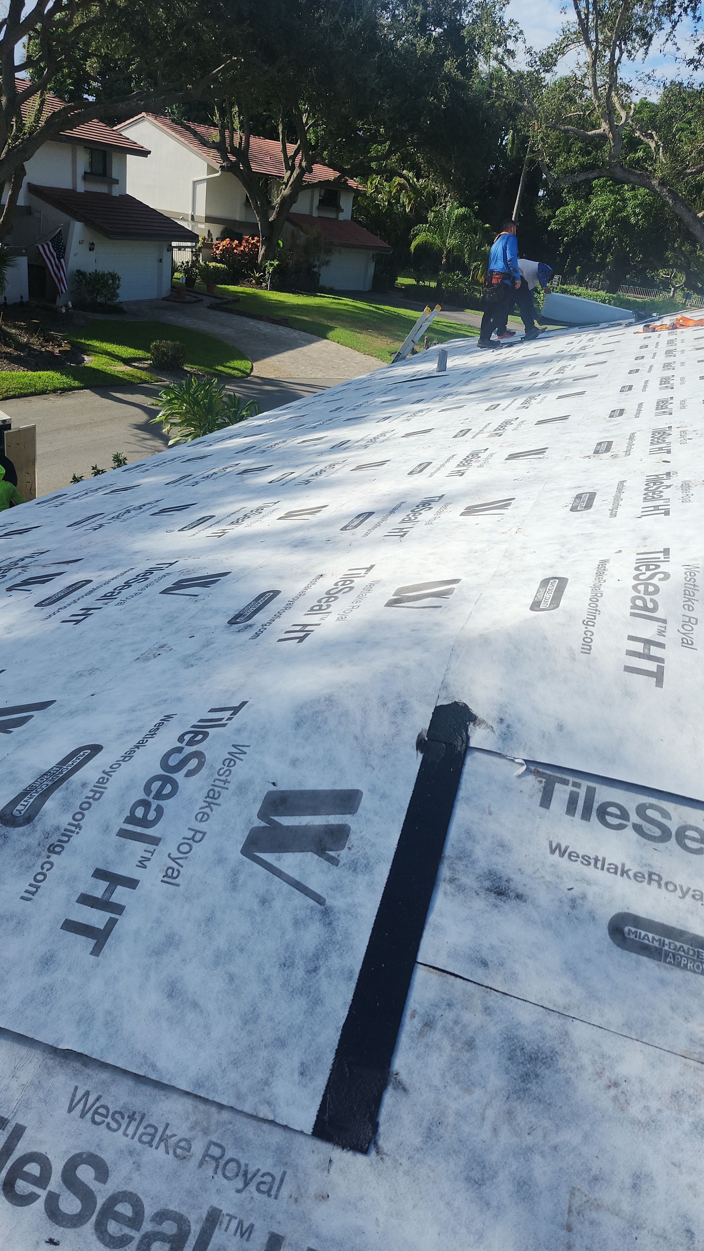 Full Tile Roof Replacement and Sheathing Repair in Deerfield Beach by Aastro Roofing