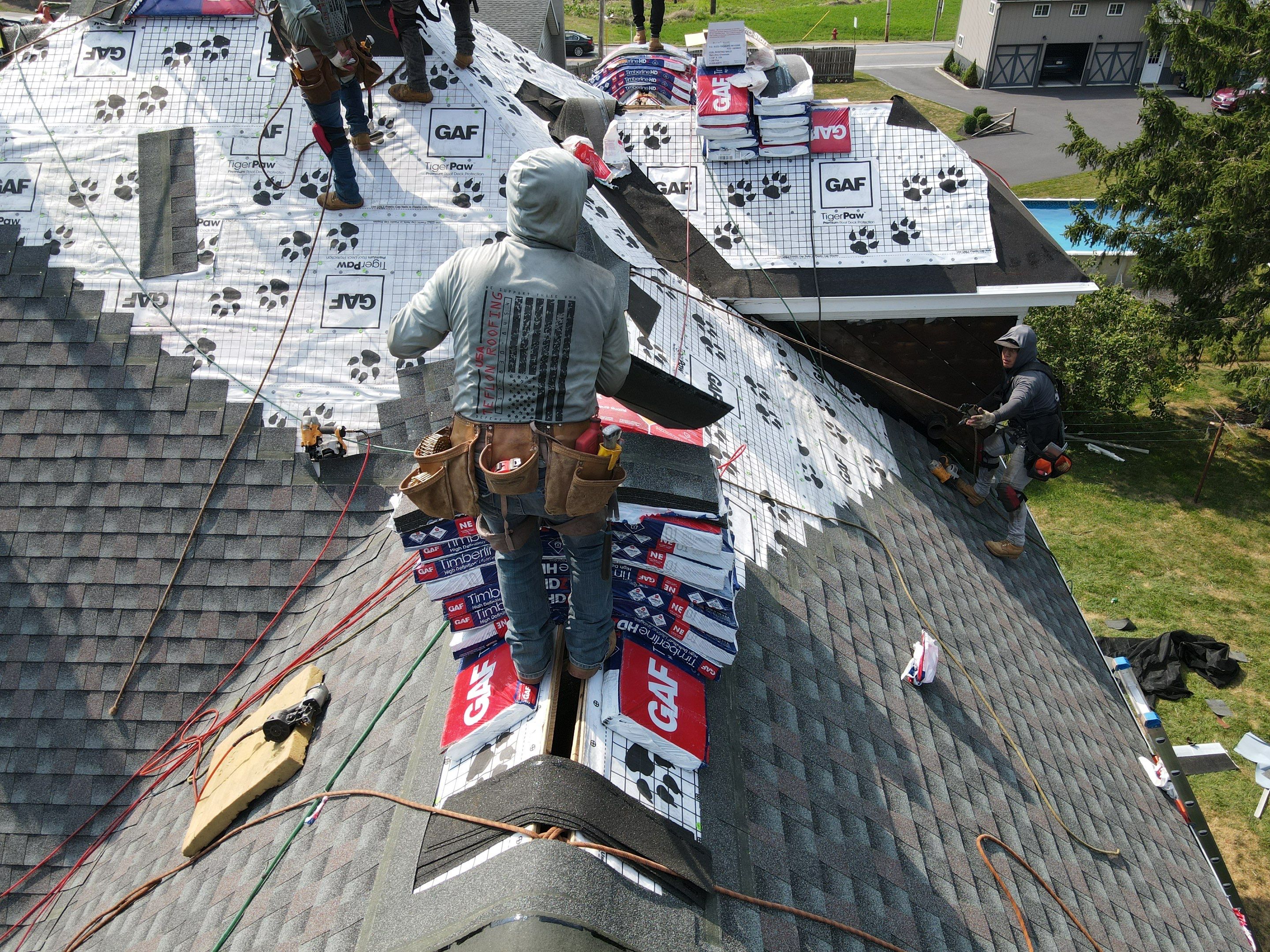 Slate Roof Removal by Teflon Roofing