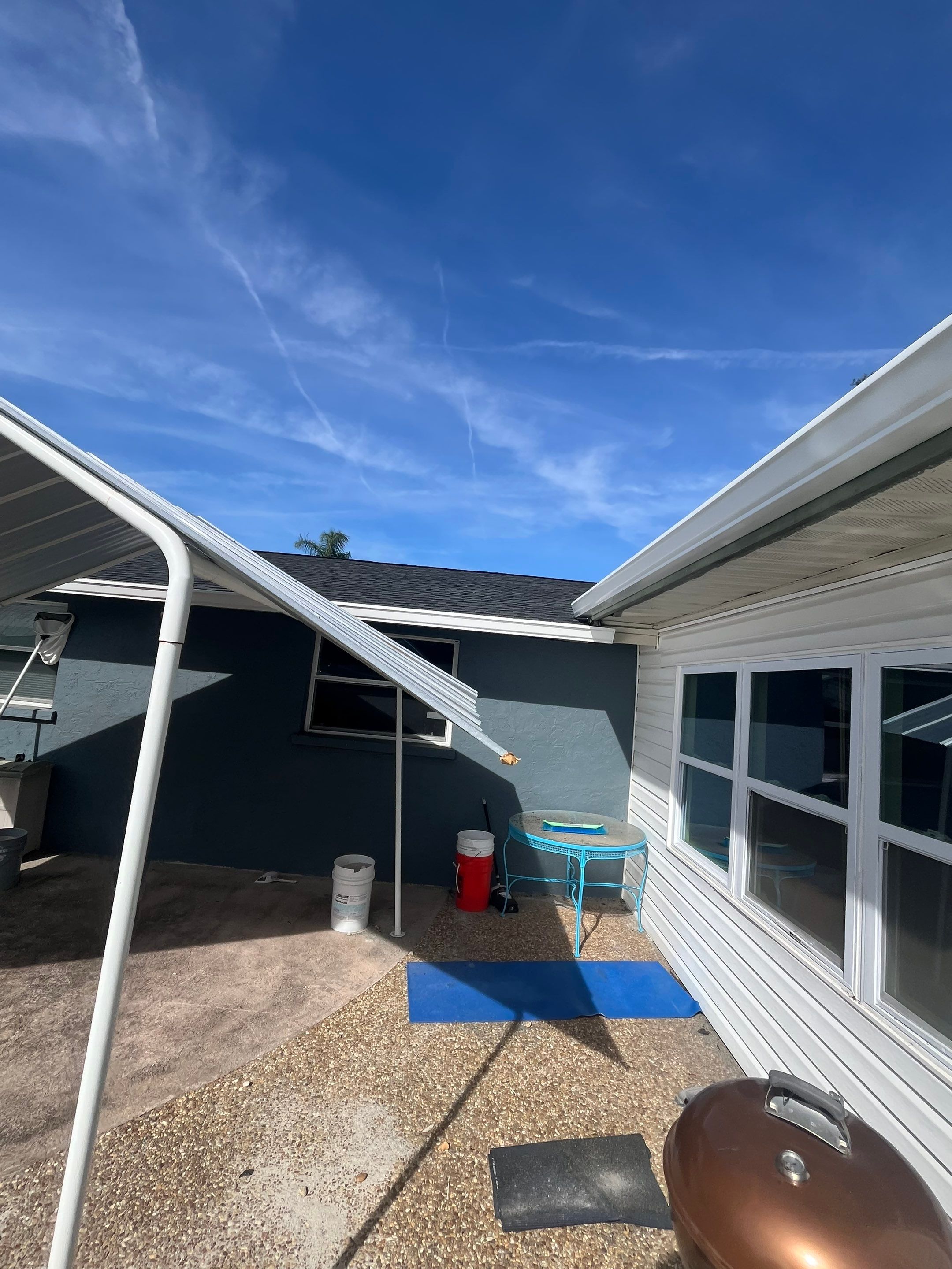 White 6-inch K-Style Gutters for Sarasota Homes by Gutter Professors