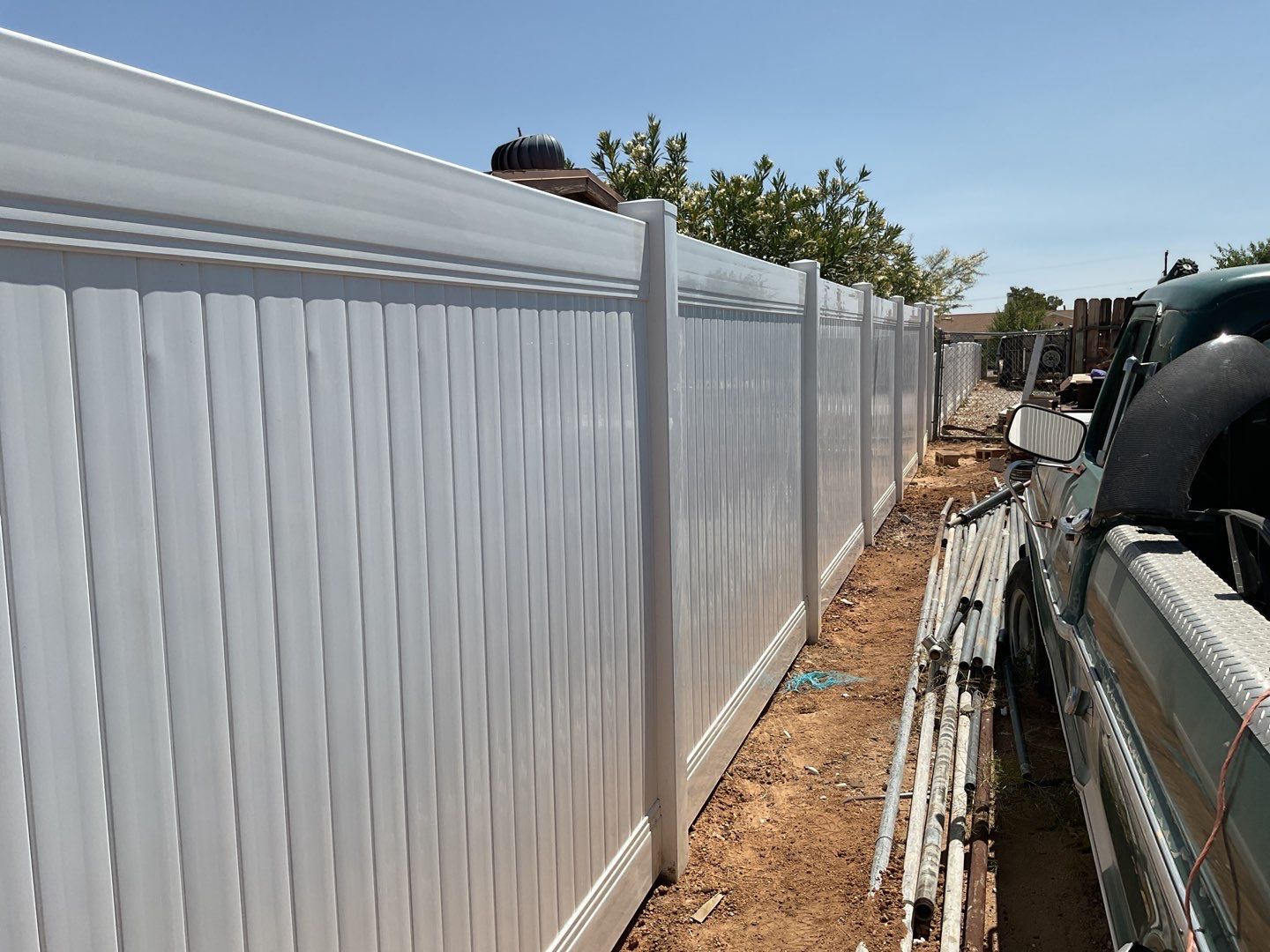 Fence replacement using 6ft and 4ft vinyl  by Fence Guys Inc. 