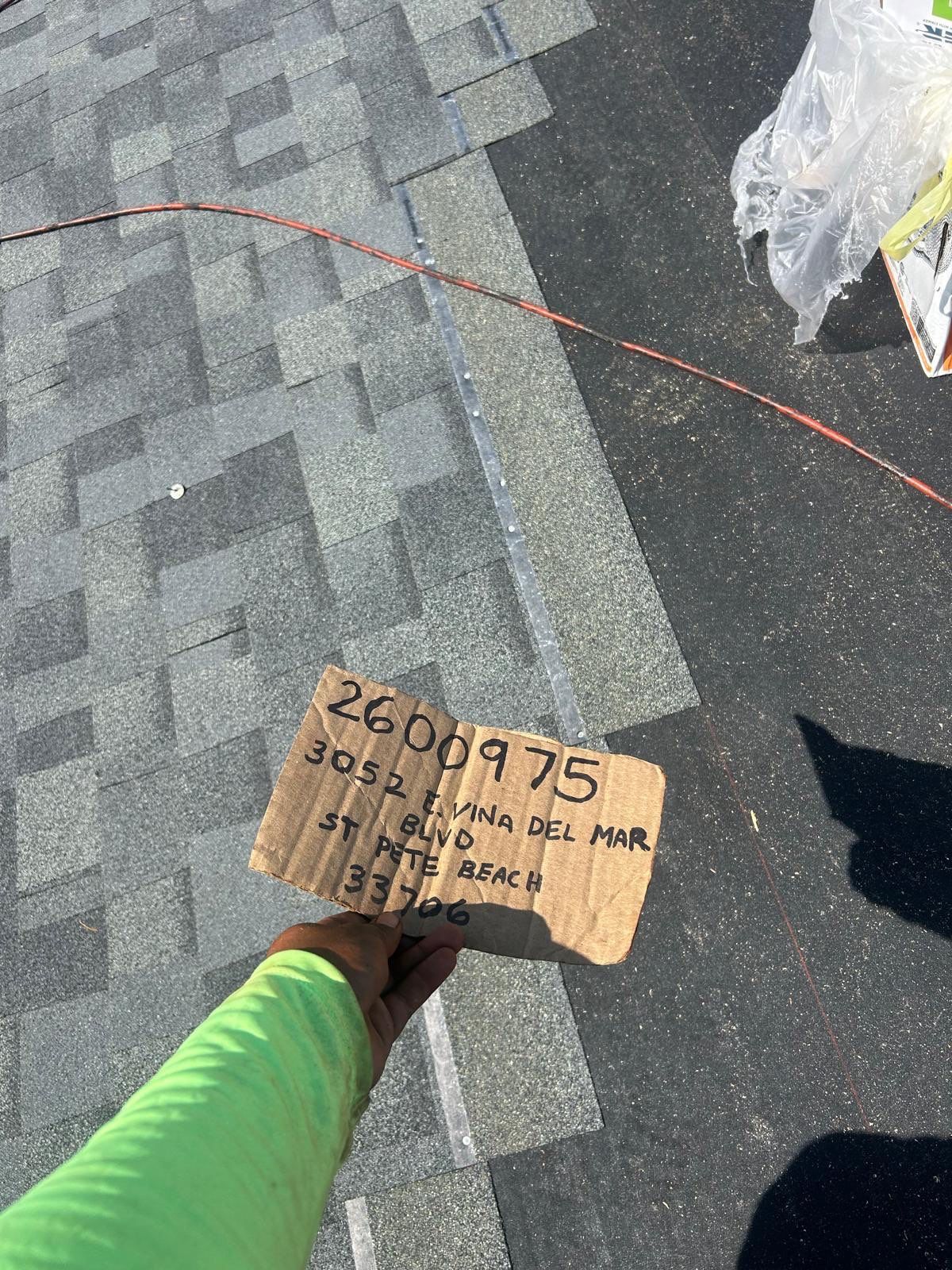 Project in St. Pete Beach 33706 by Mitchell Roofing Company LLC 