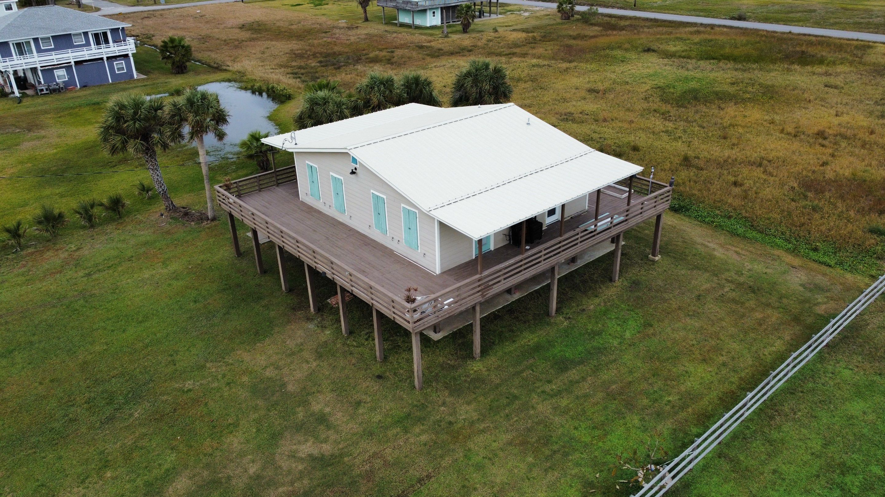 Residential Roofing Installation using R-Panel Metal Roofing on Galveston Island by Core Four Roofing