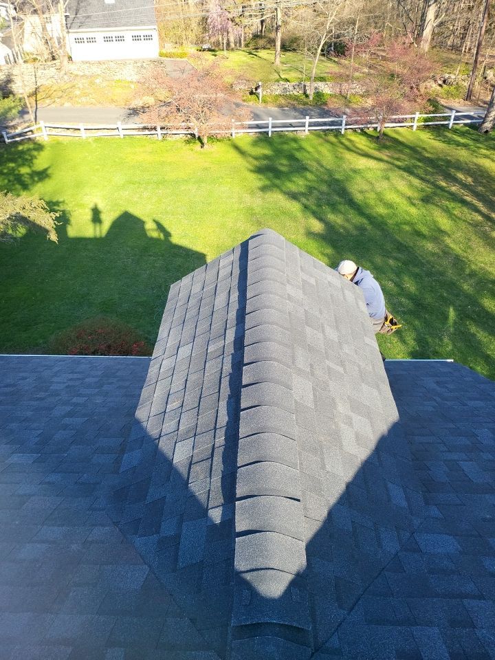 Residential Roofing Installation using onyx black by A Plus Exterior