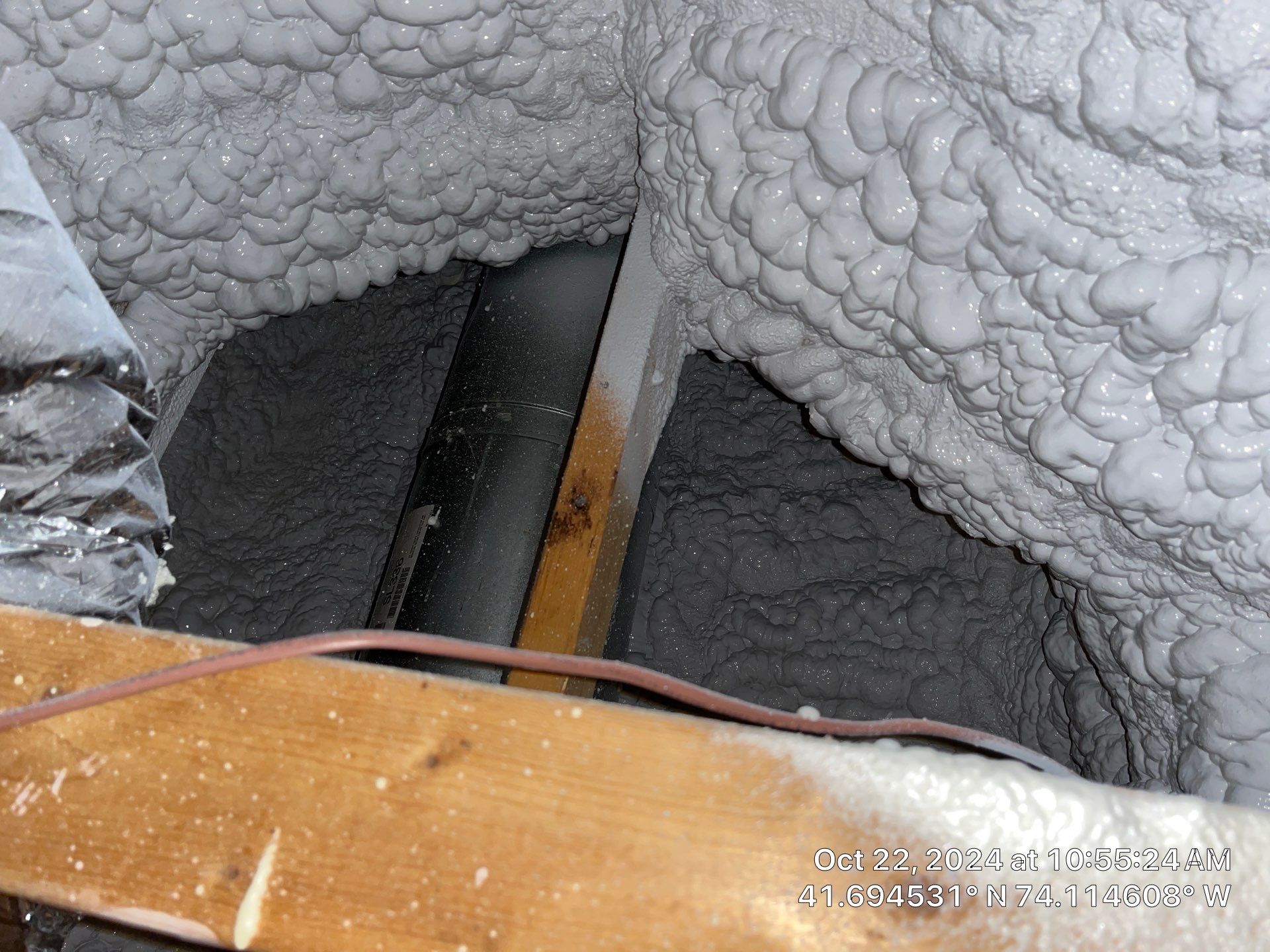 Attic Insulation using open cell spray foam by NYS Foam & Energy