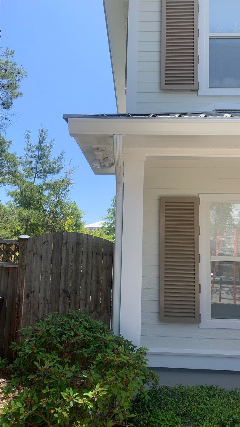Gutter Installation Using White K-Style Seamless Gutters by Gutter Professors