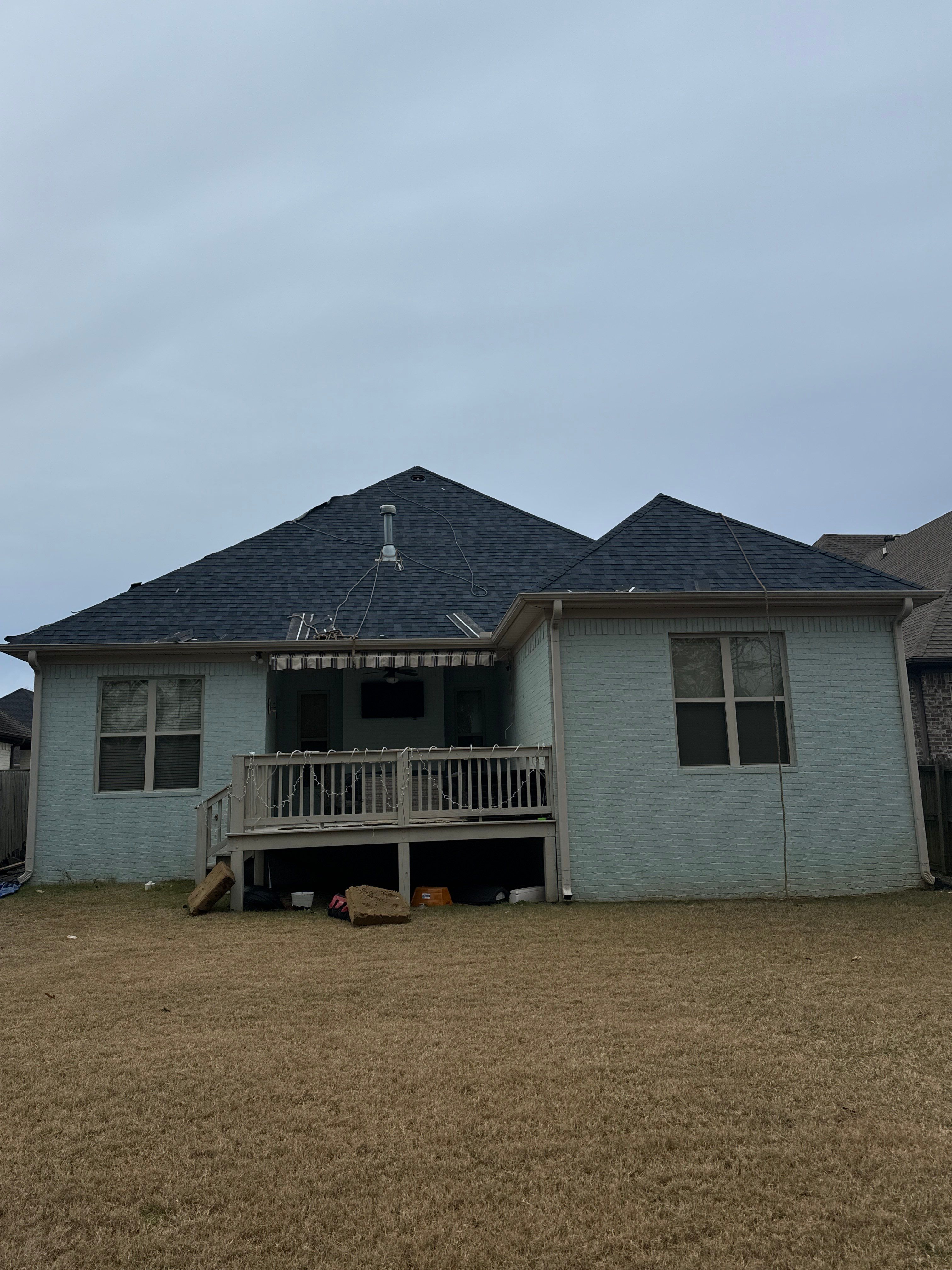 Residential Roofing Installation using IKO Nordic Atlantic Blue by Ringer Roofing, LLC.