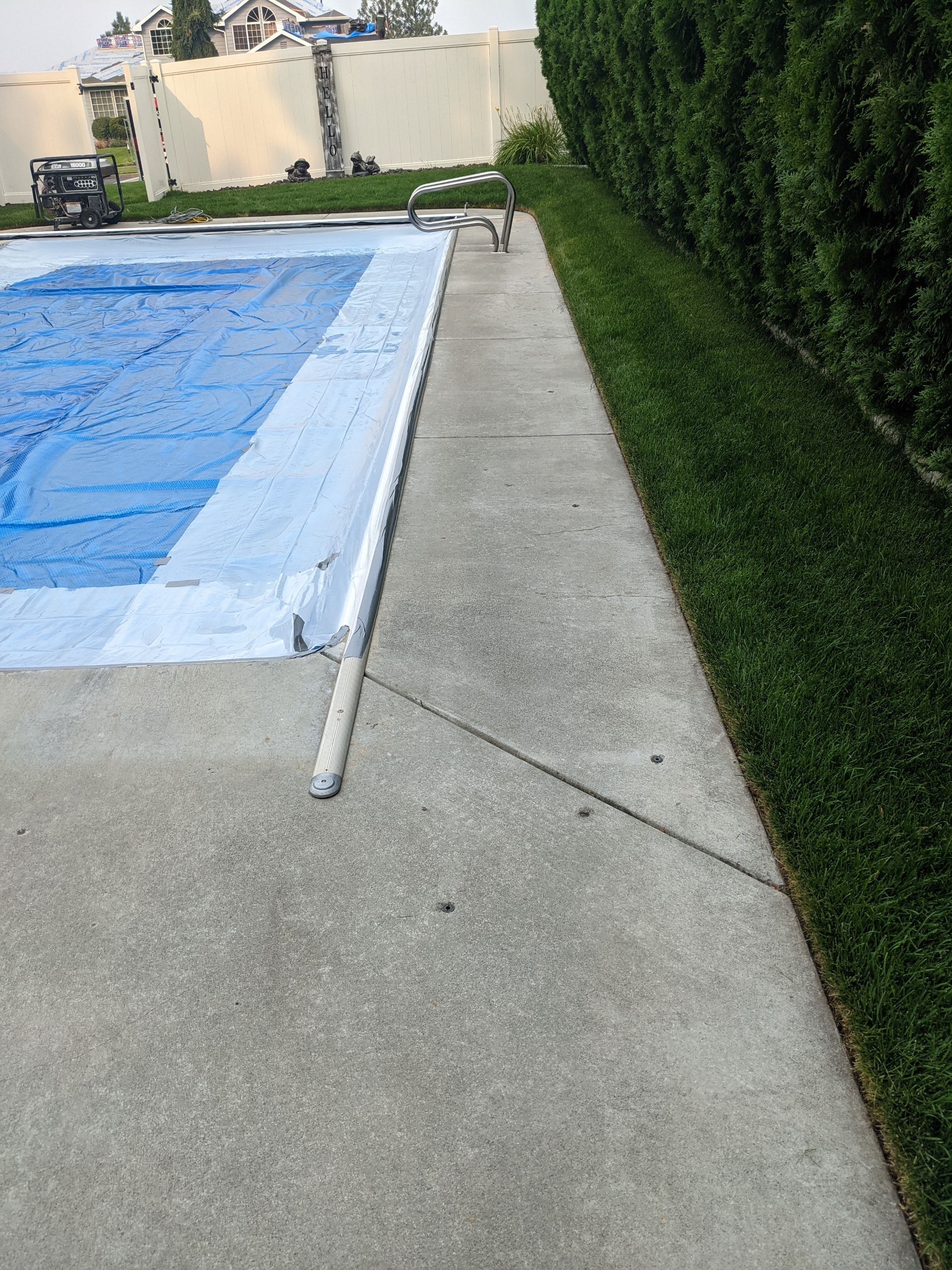 Pool Deck Transformation using Slate Stone by Croc Coatings, LLC