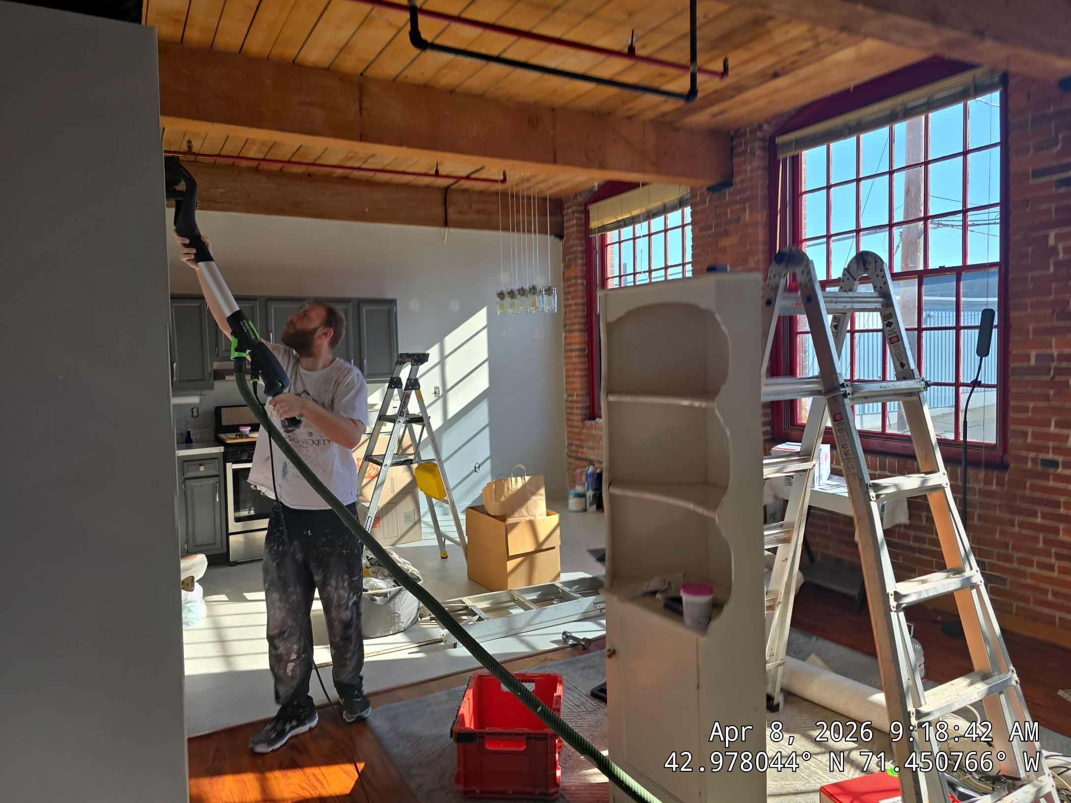 Interior Painting and Wall Prep for Industrial Loft in Manchester by The Persnickety Painters