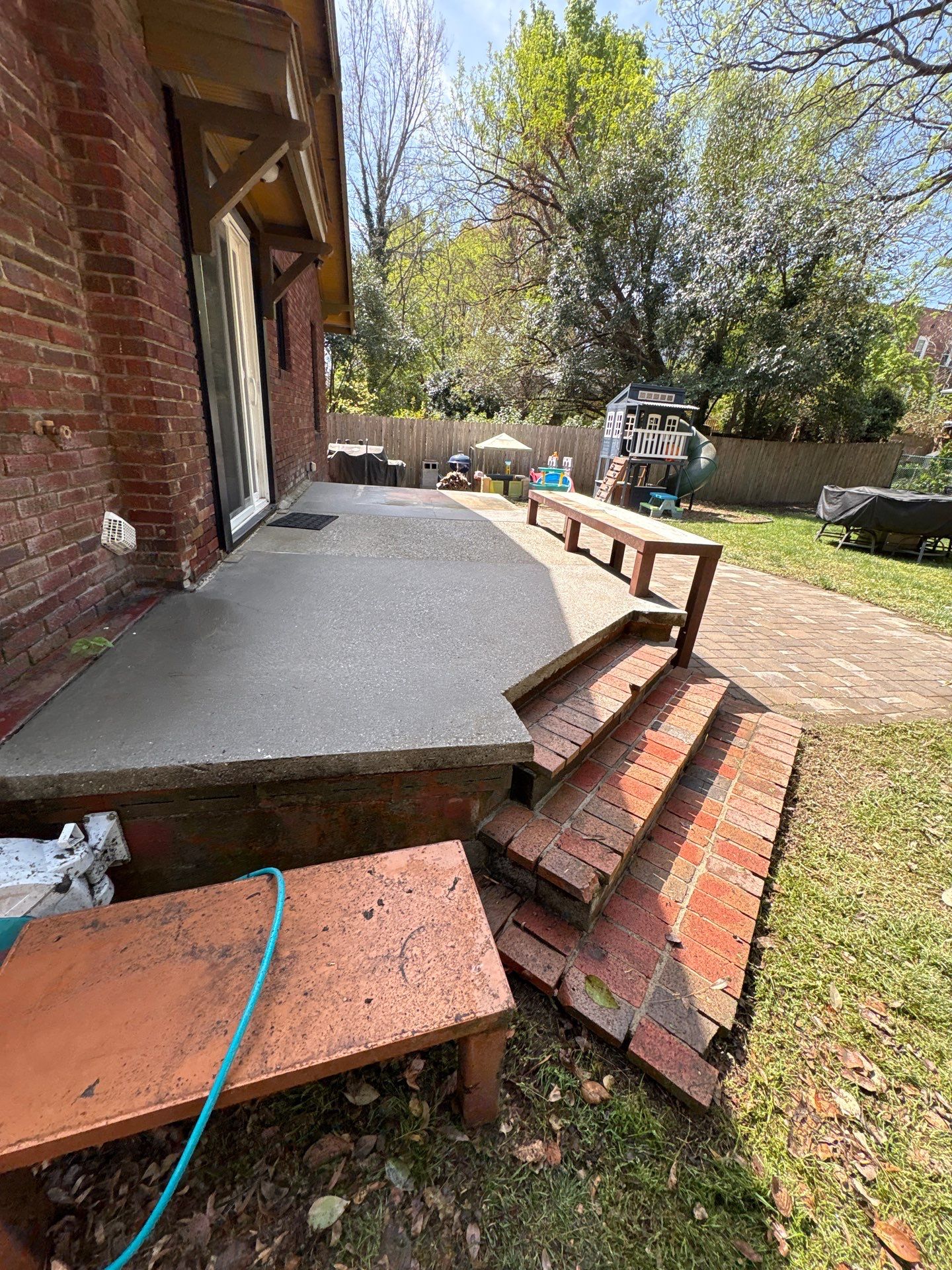 Patio pressure washing and residential driveway surface cleaning