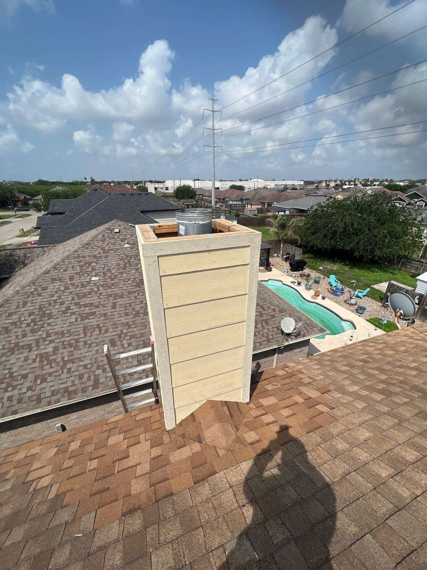 Chimney looks good but its BAD! by Bayfront Roofing and Construction