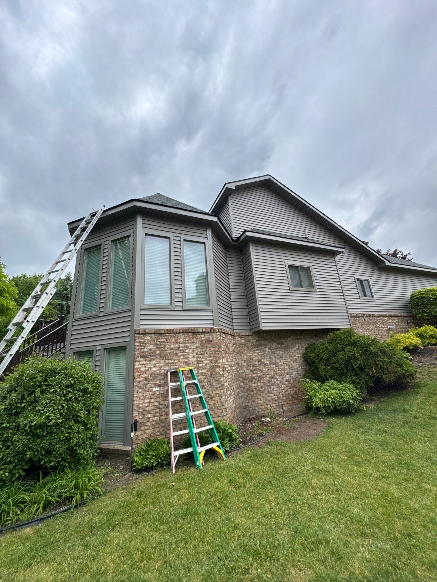 Siding Replacement using Alside Storm Grey by 180 Contractors
