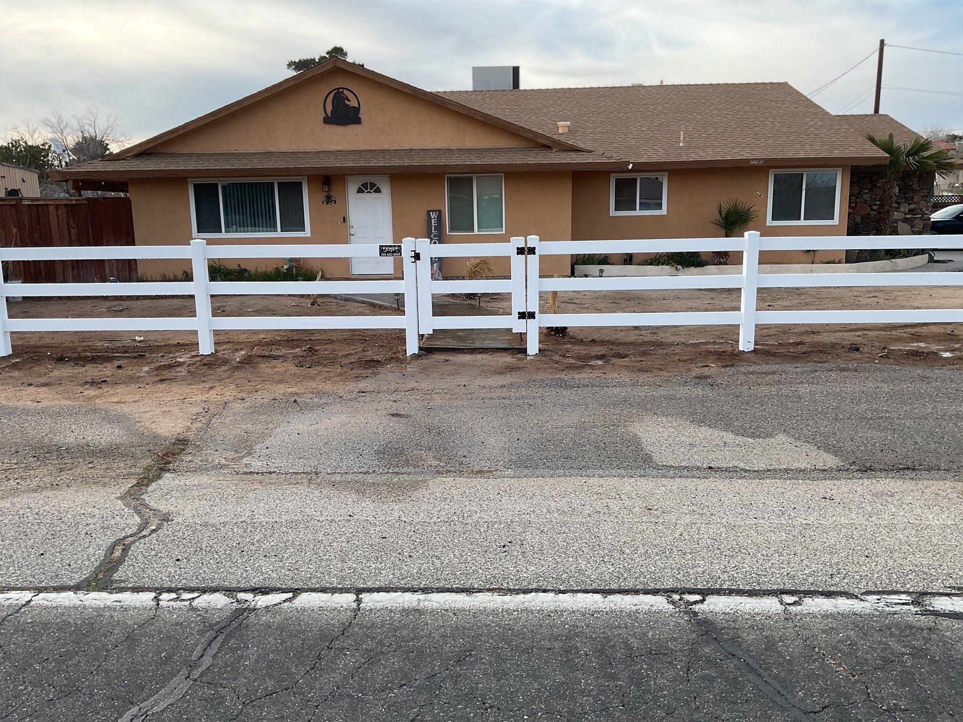 Fence Installation using Ranch Style Vinyl by Fence Guys Inc.