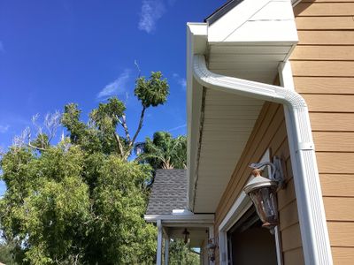 Soffit & Fascia White + New Downspouts