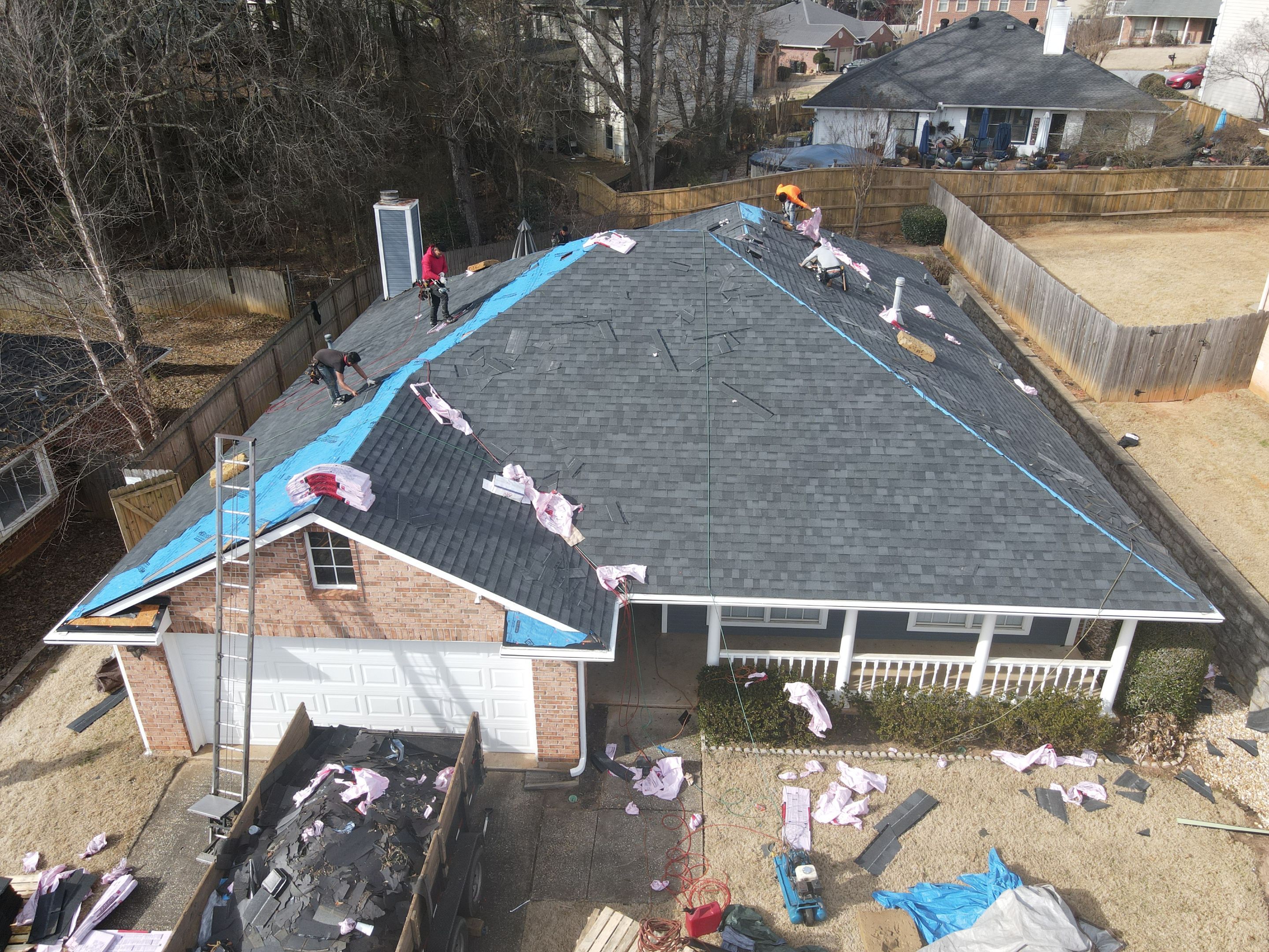 Residential Roofing Installation using Owens Corning by Inspector Roofing and Restoration