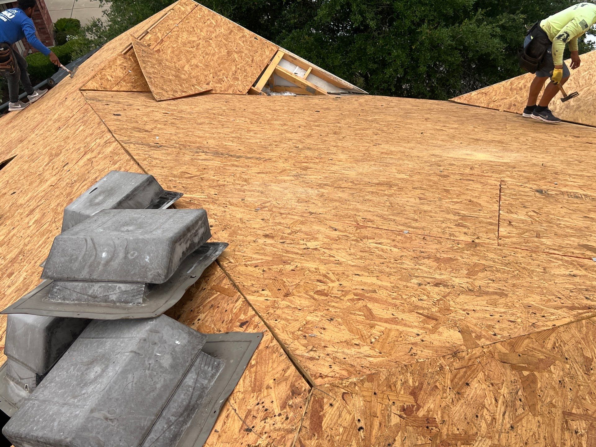 Residential Roofing Replacement and Sheathing Upgrade in Manor by Caliber Restoration LLC