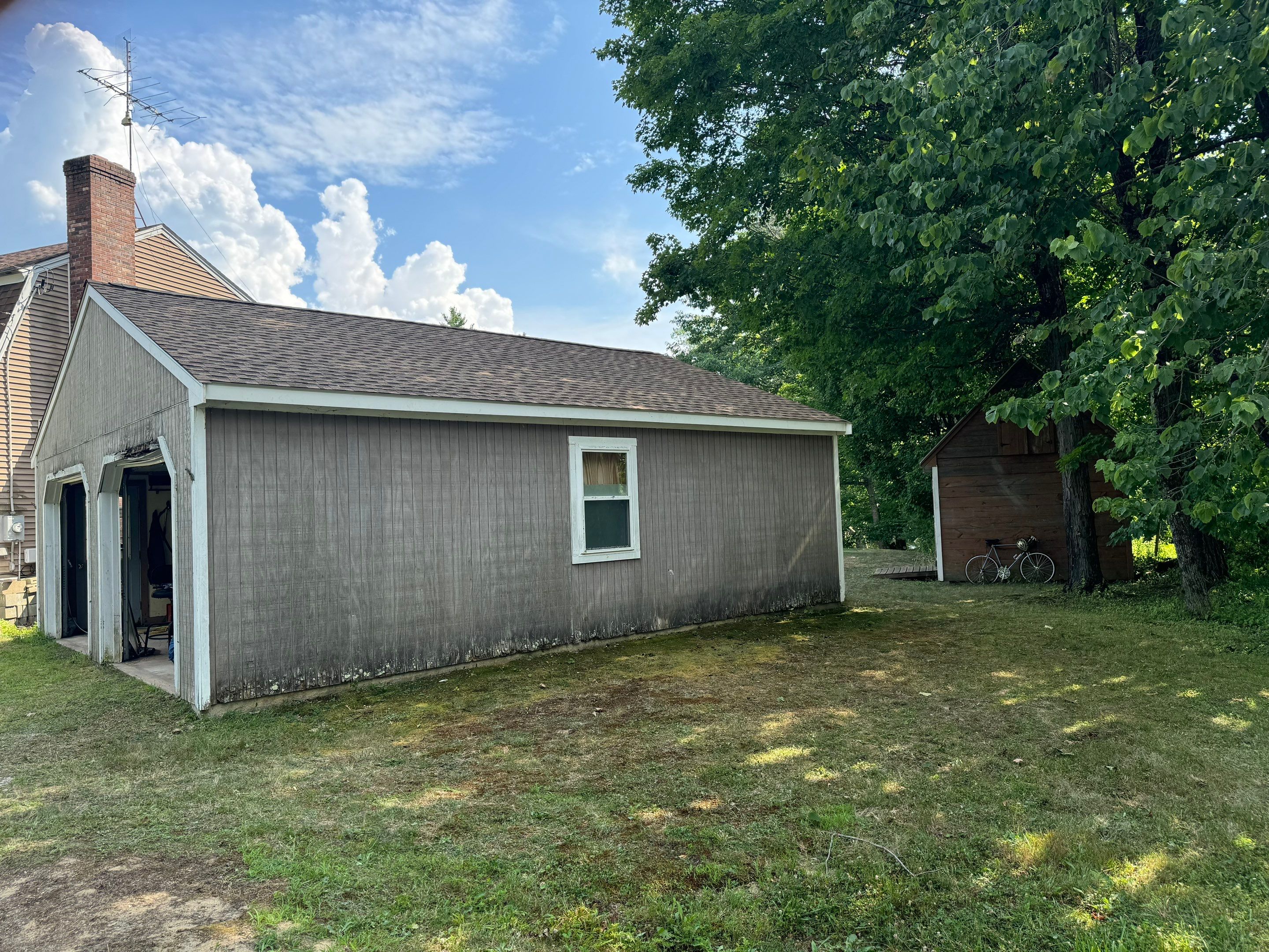 Garage and Shed Roof in Northwood New Hampshire by Tall pine roofing