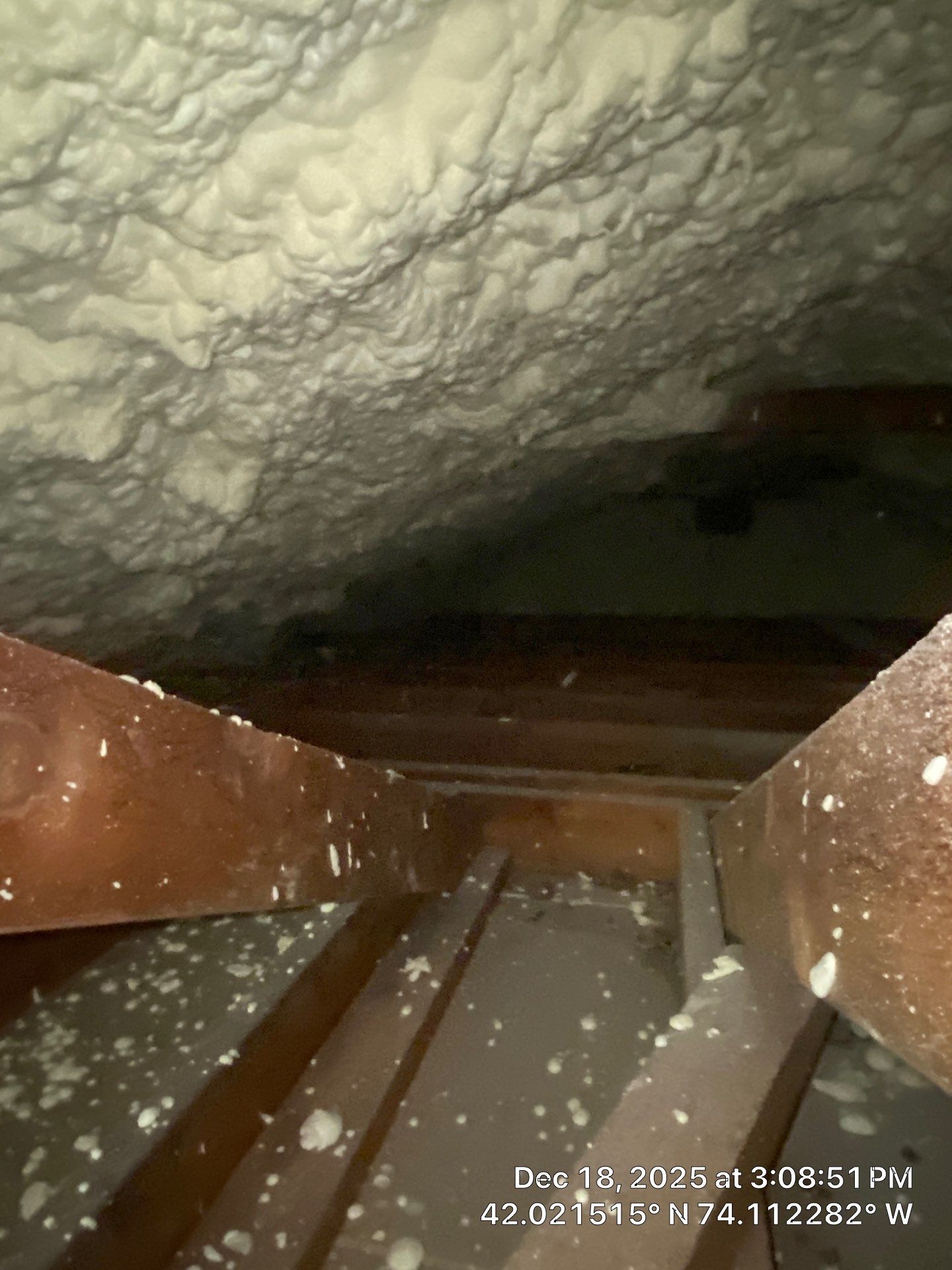 Attic Insulation using open cell spray foam by NYS Foam & Energy
