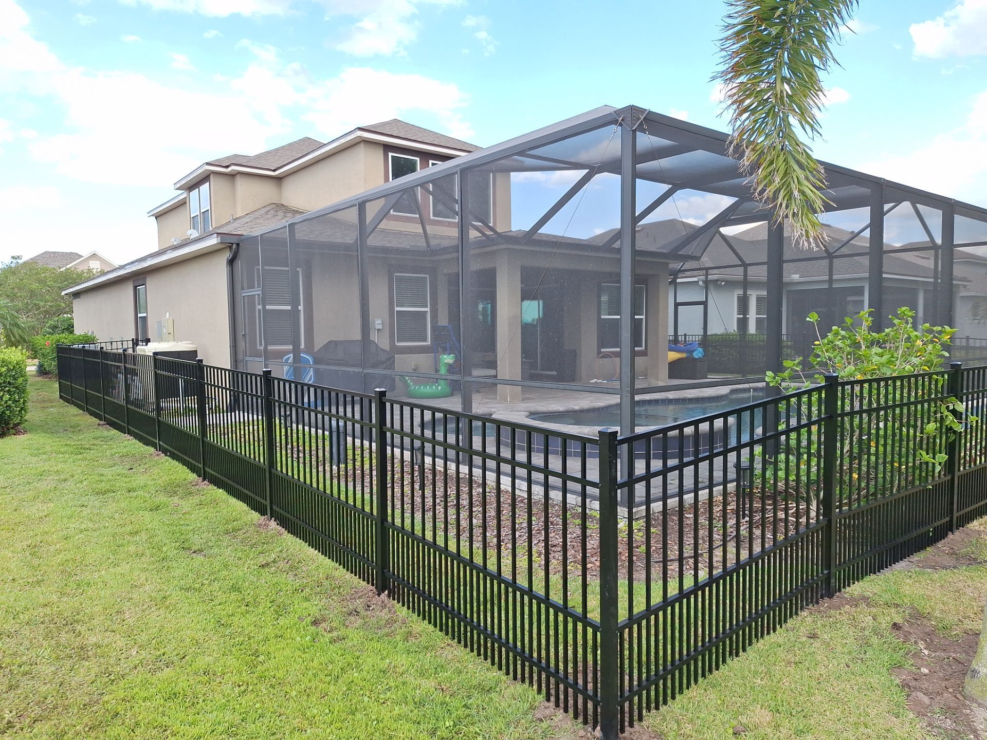 Aluminum Fence Installation using Puppy Picket by Asap fence and gates, LLC