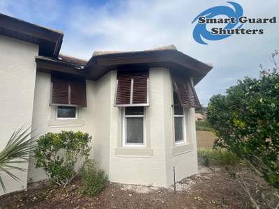 Decorative Bahama Shutters in Chocolate Brown