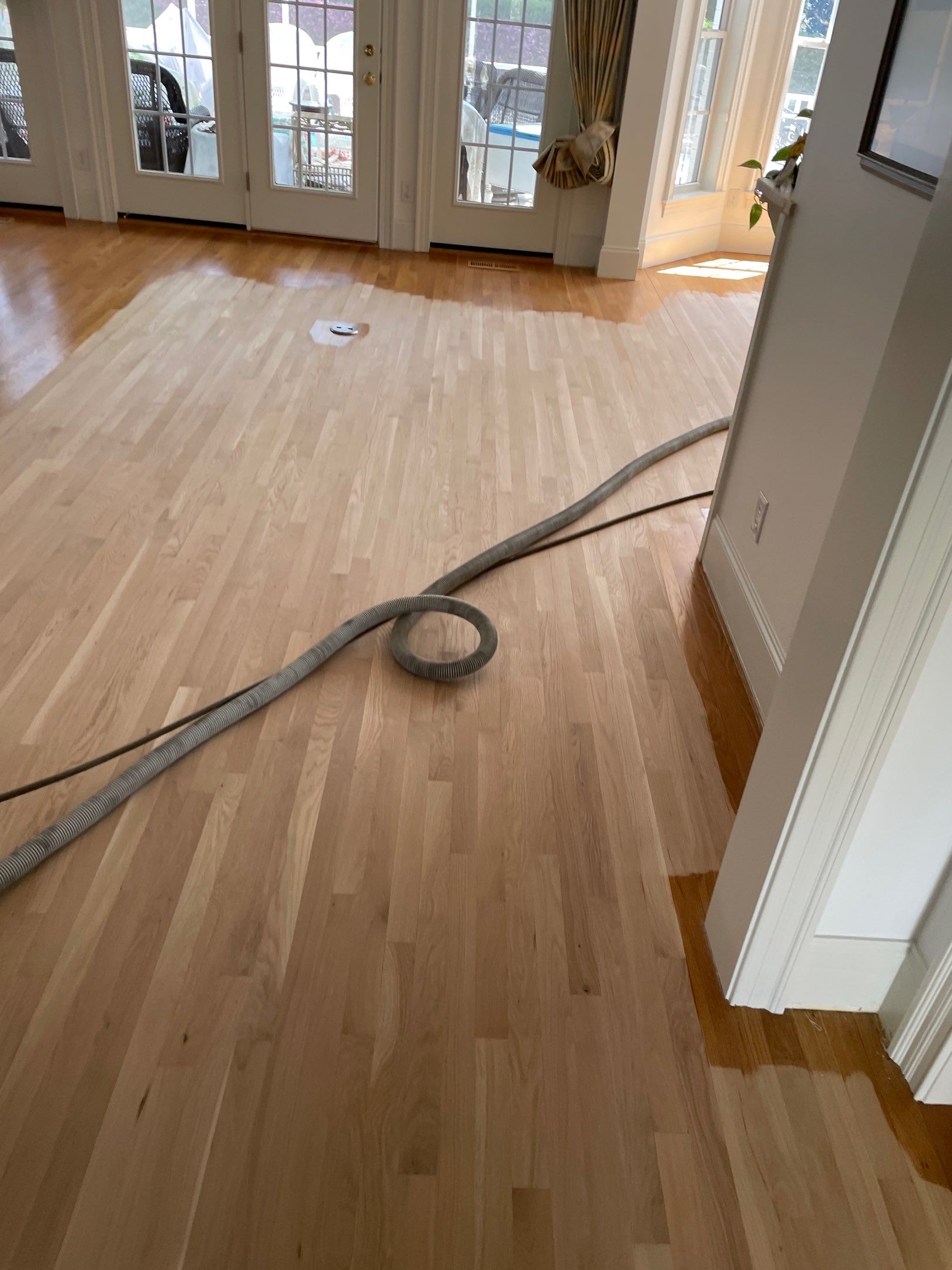 Sand and Refinish using Bona Waterbased by Footprints Floors of Coastal Carolina