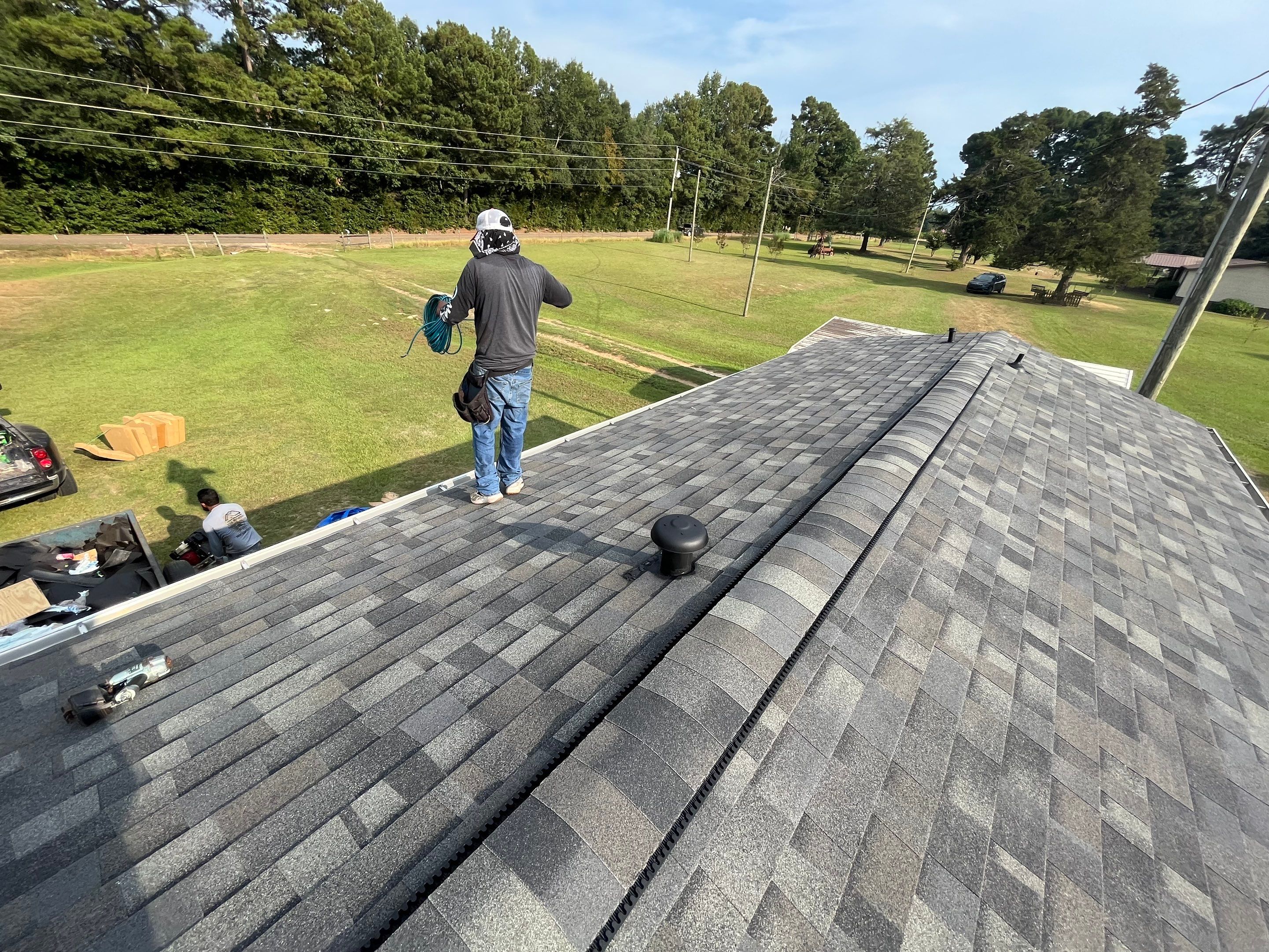 Residential Shingle Reroof using Malarkey Highlander: Storm Gray by Hostetler Roofing