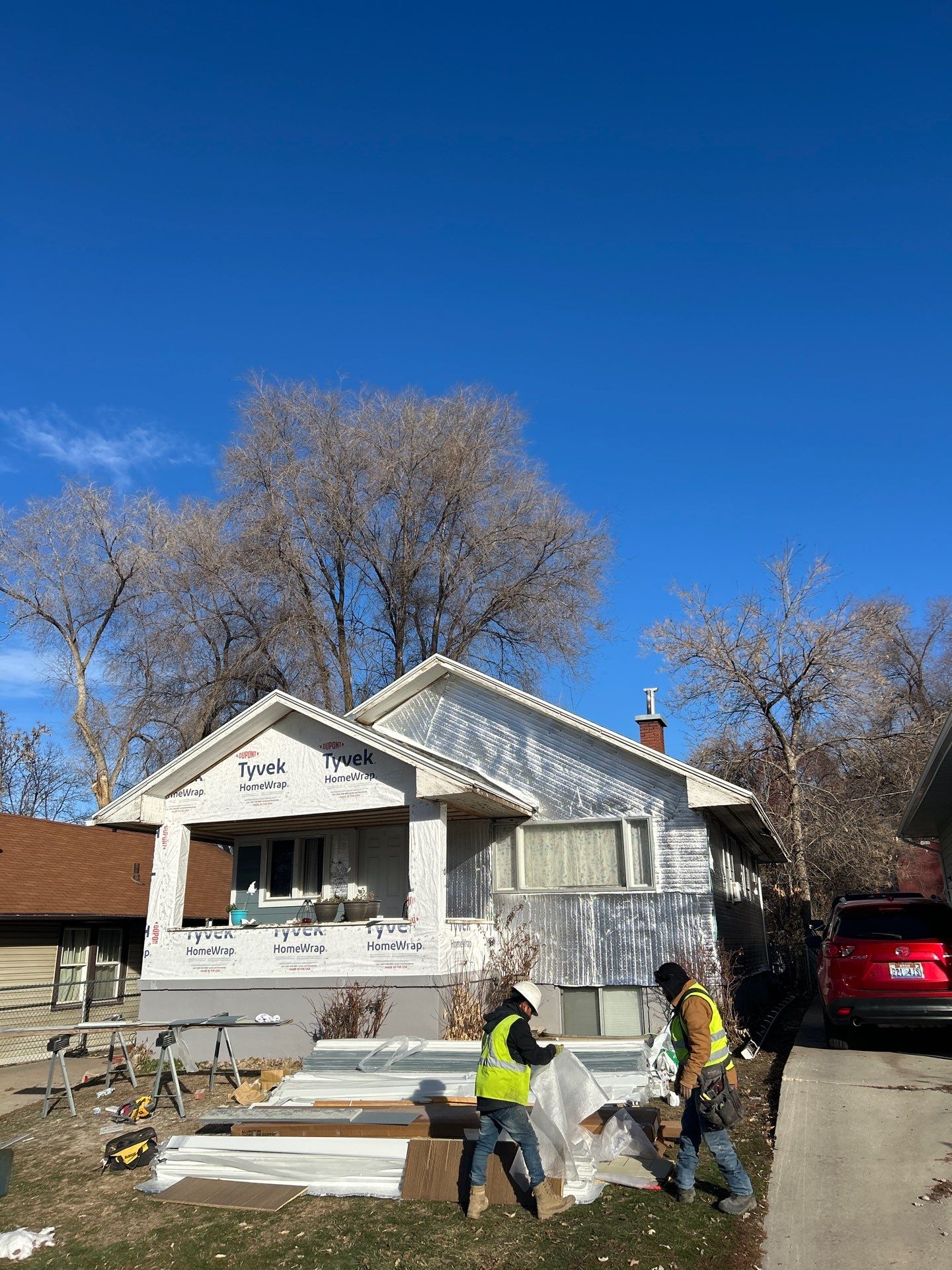 Ogden | Custom Hardie Transformation | Boothbay Blue & Summer Wheat Shakes by Ideal Siding Utah