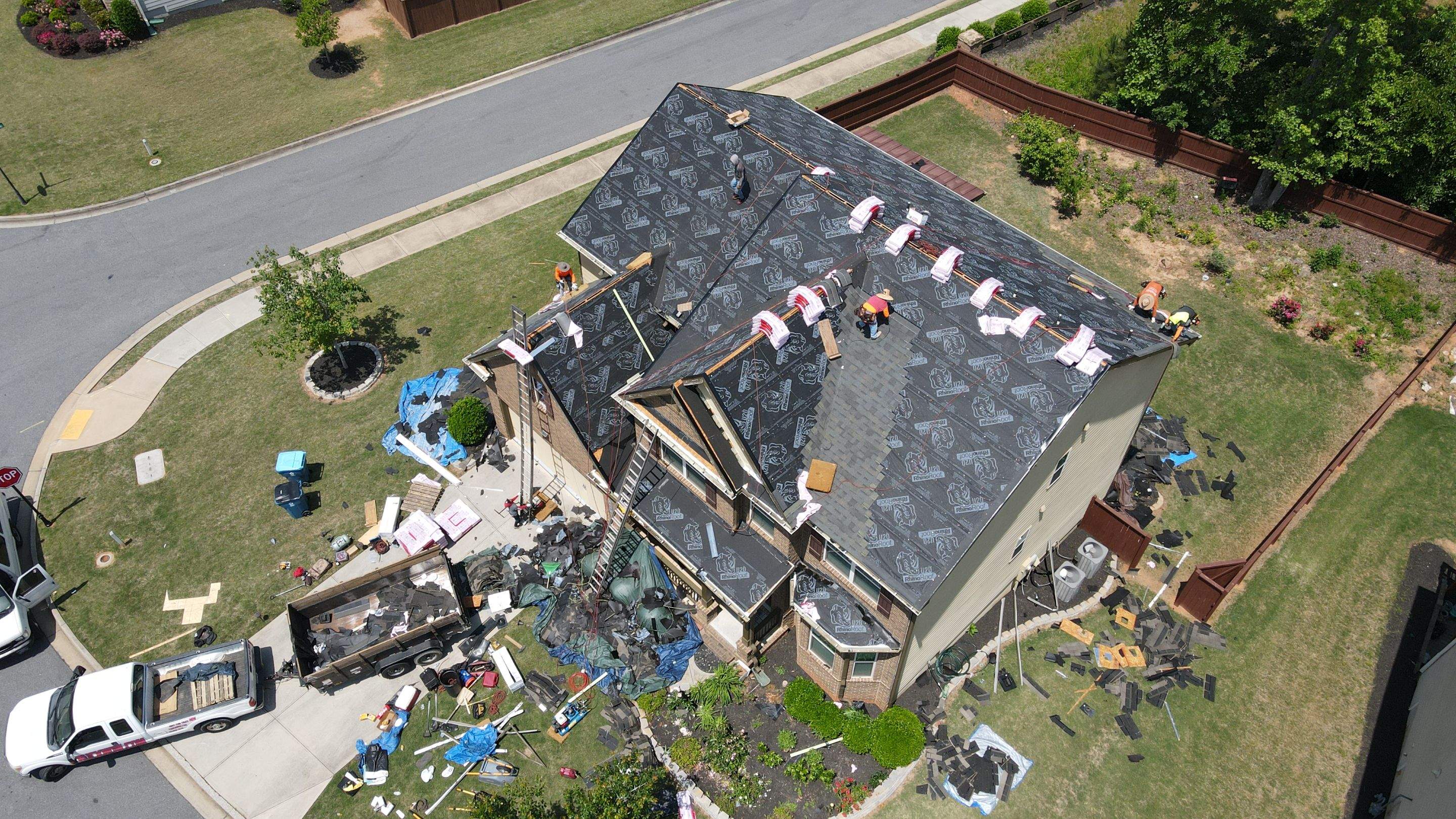 Residential Roofing Installation using Owens Corning TruDef Peppermill Gray by Inspector Roofing and Restoration