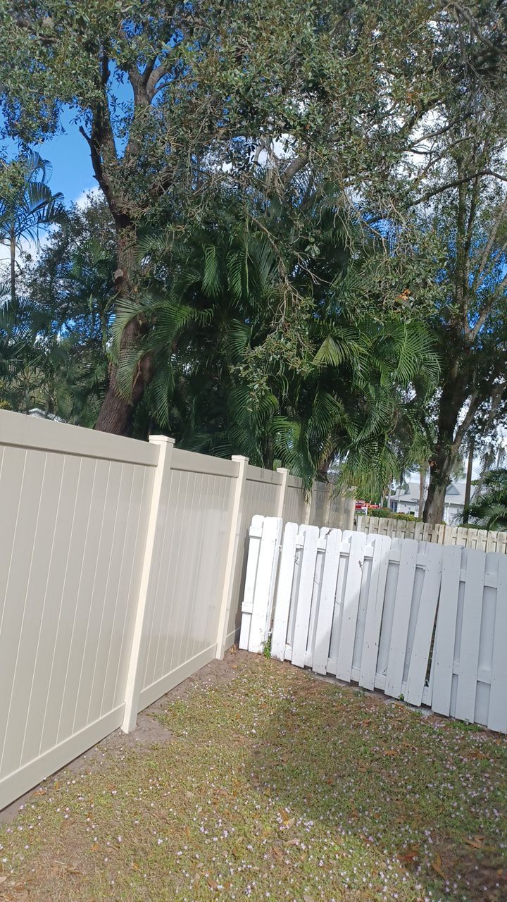 Sarasota, FL 6ft. Tall Tan Vinyl Privacy Fence  by Asap fence and gates, LLC