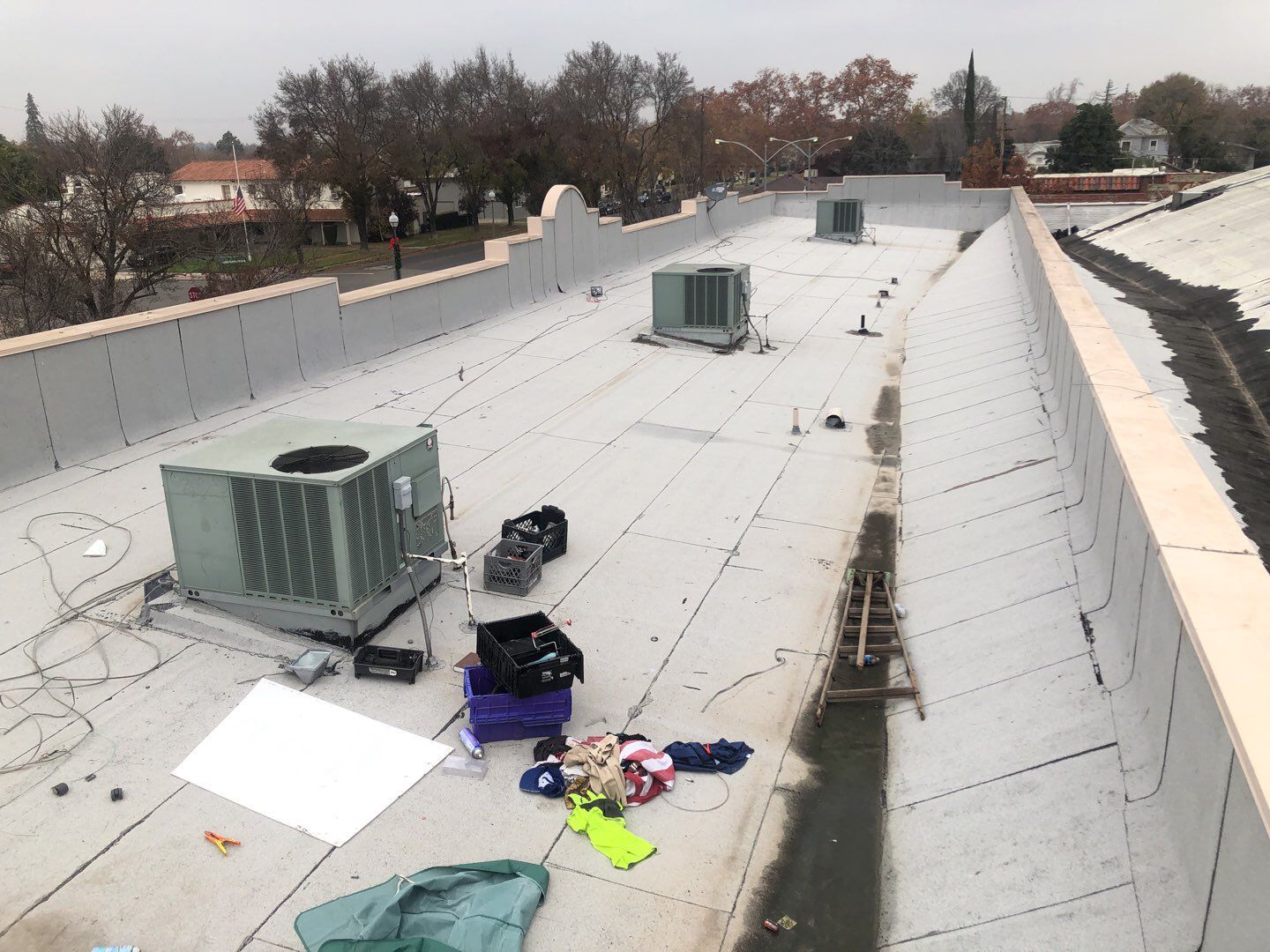 Spray foam and coatings using Conklin Benchmark/PUMA XL coatings and spray foam by Straight Edge Roofing Inc