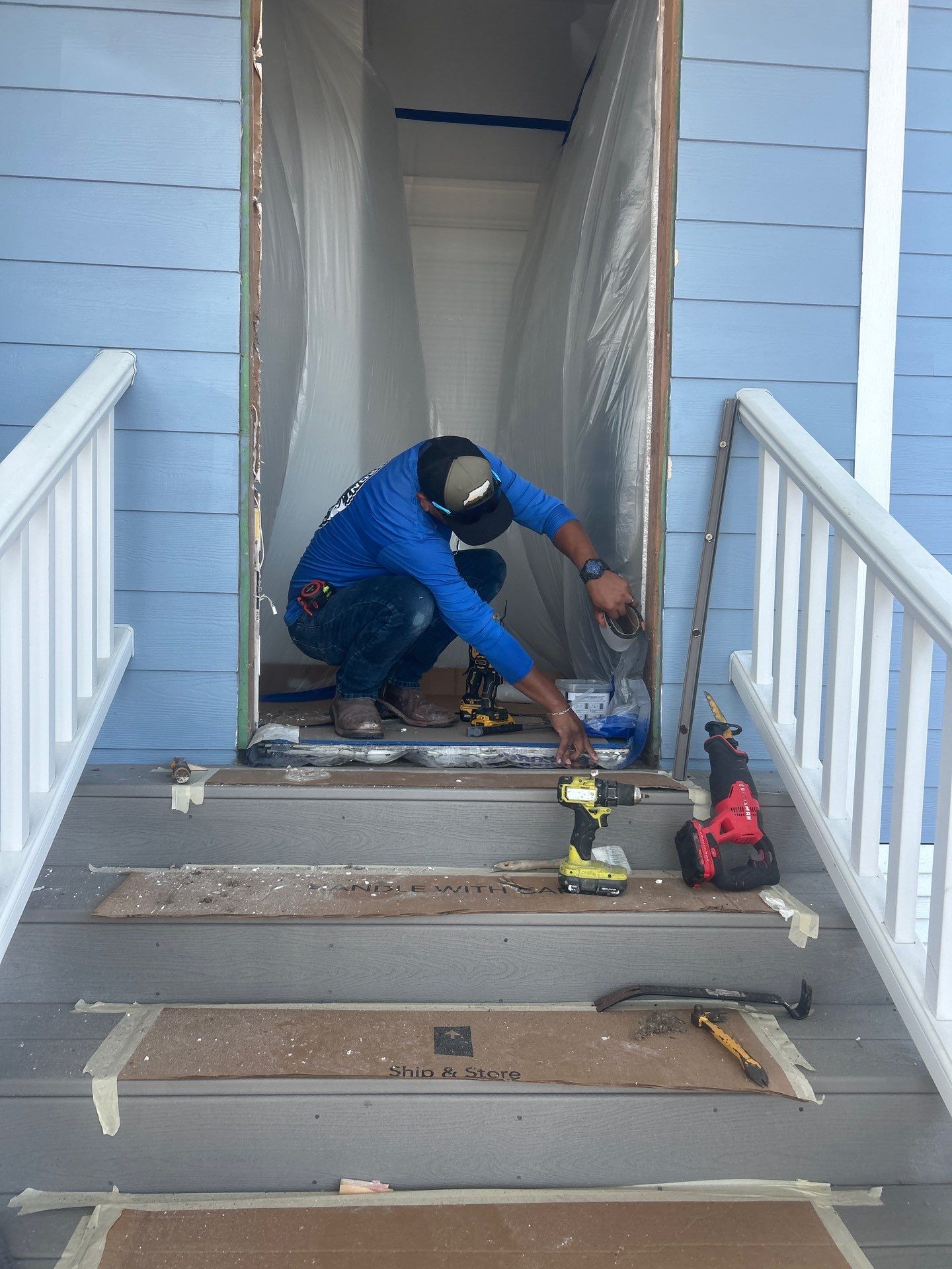 Portland Shore Porch Build and Custom Doors by Bayfront Roofing and Construction