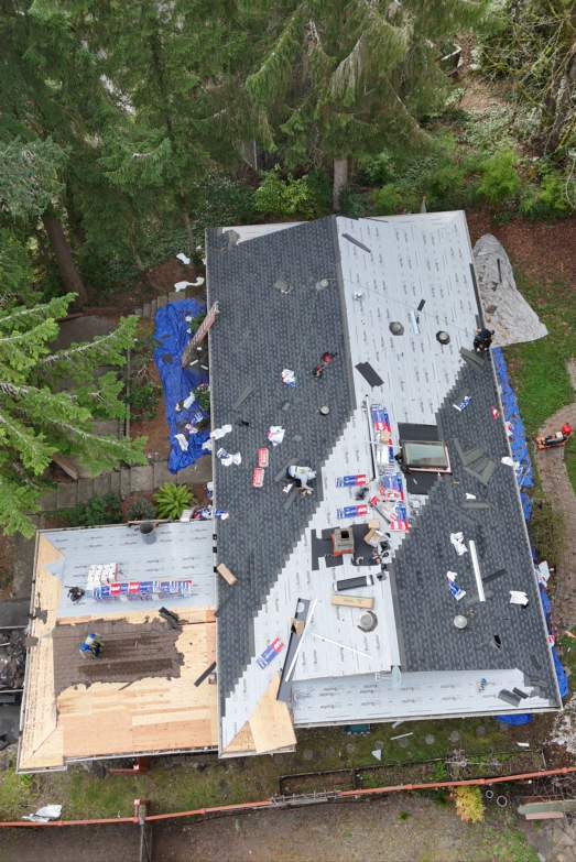 Residential Roofing Installation using GAF UHDZ Shingles by Roofing Formula LLC