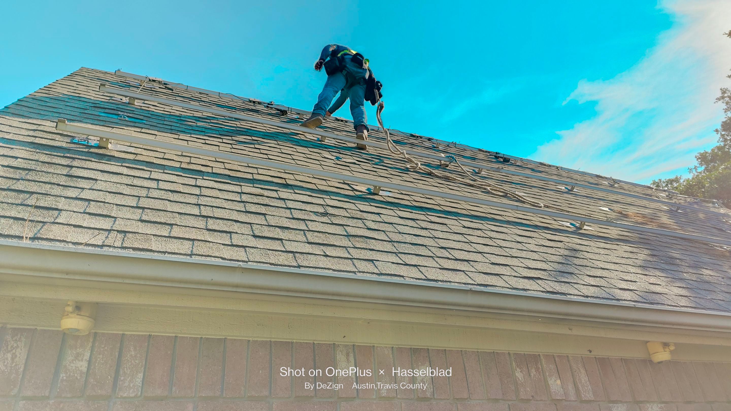 Residential Roofing Installation using IKO Dynasty Class 3 IR Granite Black by DeZign Roofing & Exteriors