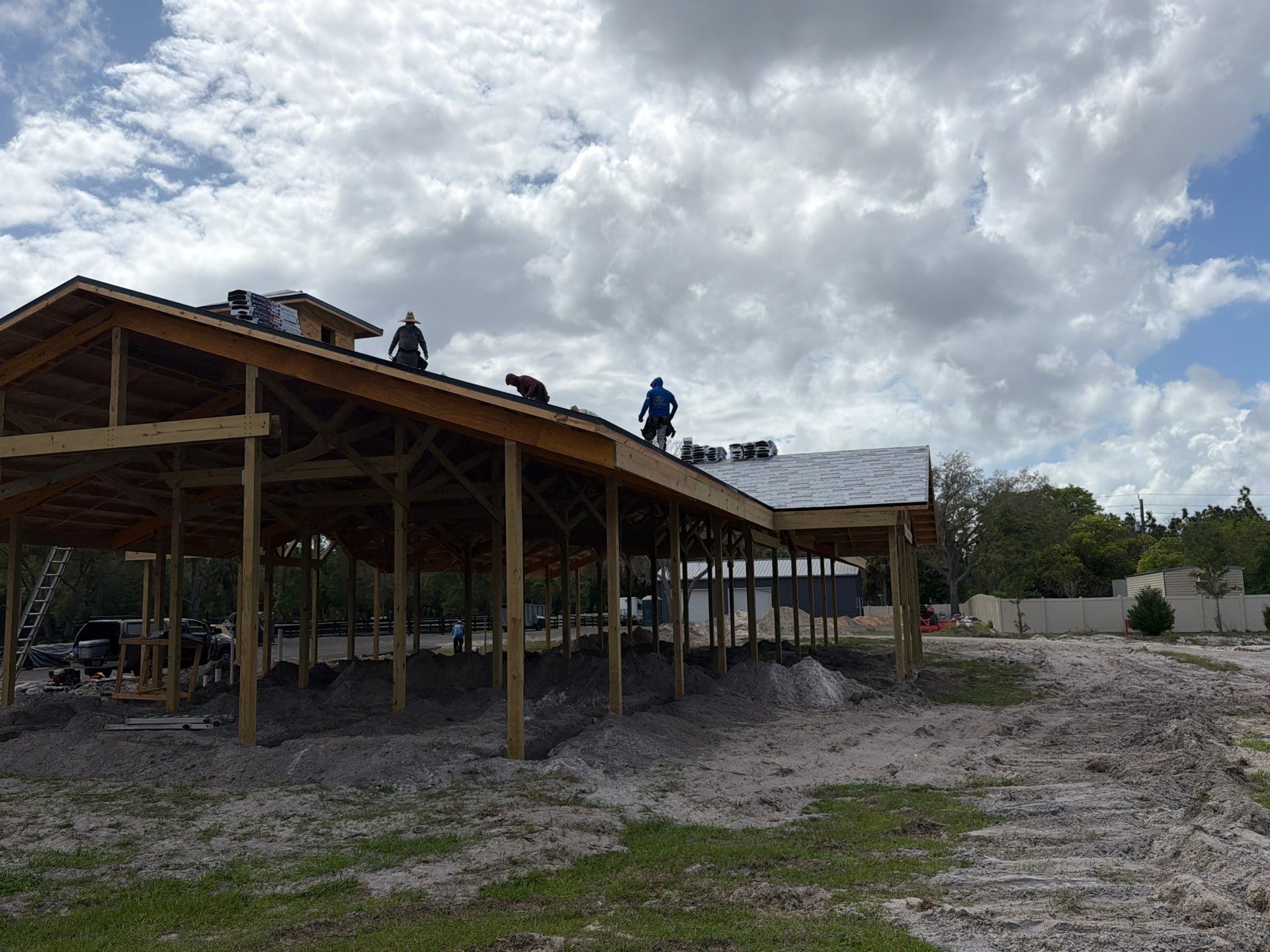 Custom Post-Frame Horse Barn and Shingle Roof Installation in Geneva by Fortified Roofing Solutions Corp.