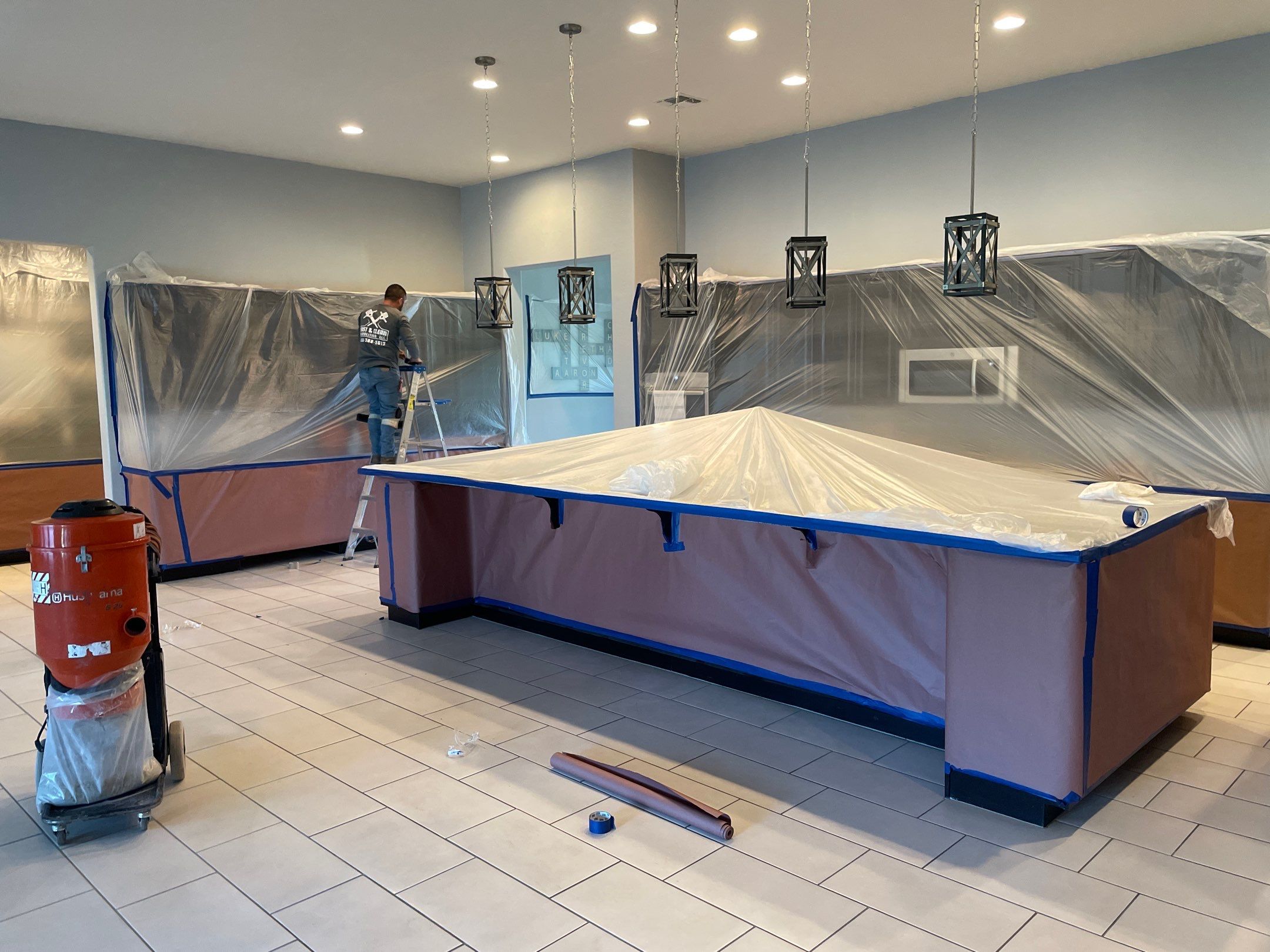 Wood Look Tile Floors and an Extra Large Shower  by Footprints Floors of Chandler 