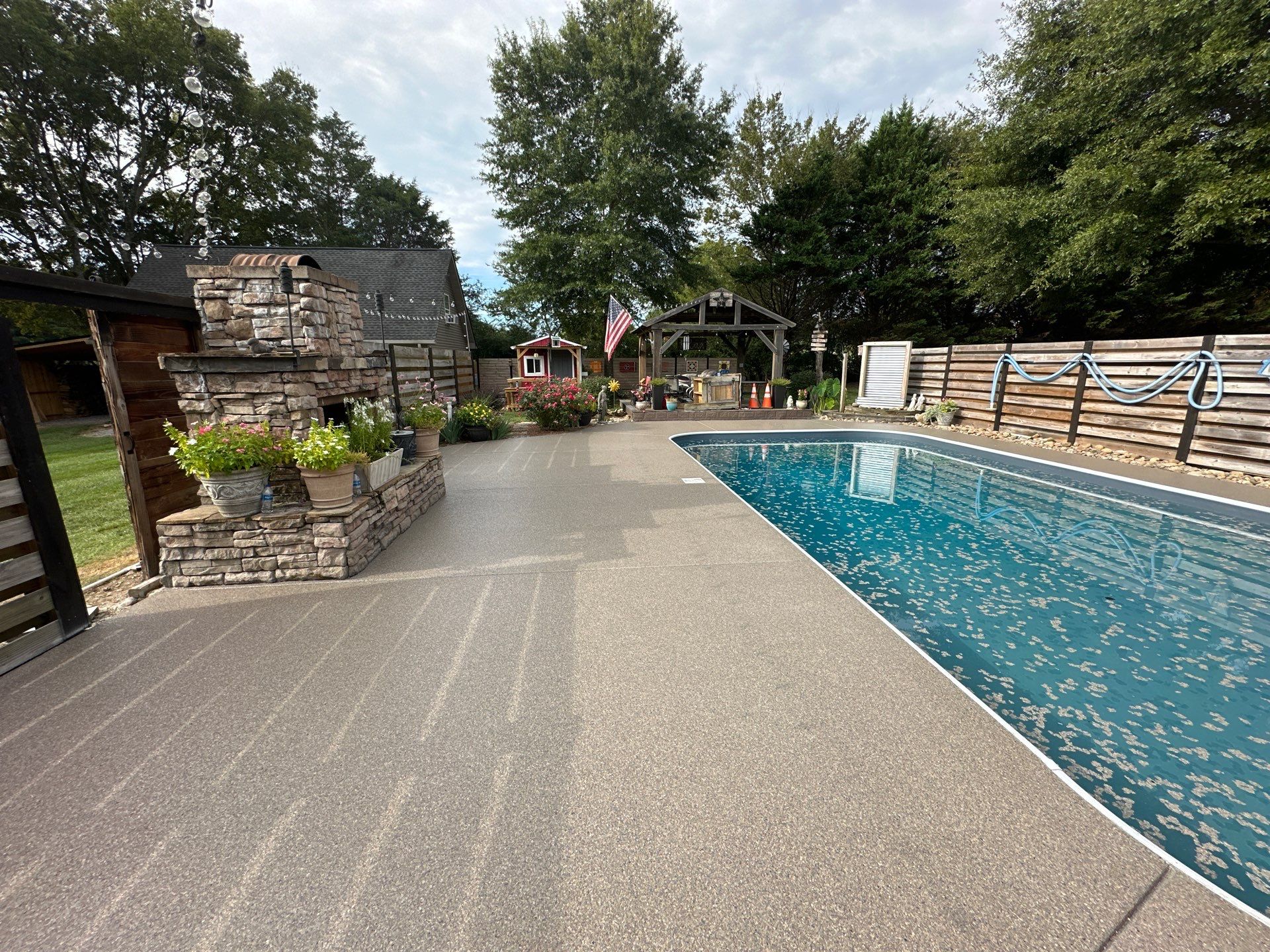 Pool Deck  using Obsidian by Elite Floor Solutions