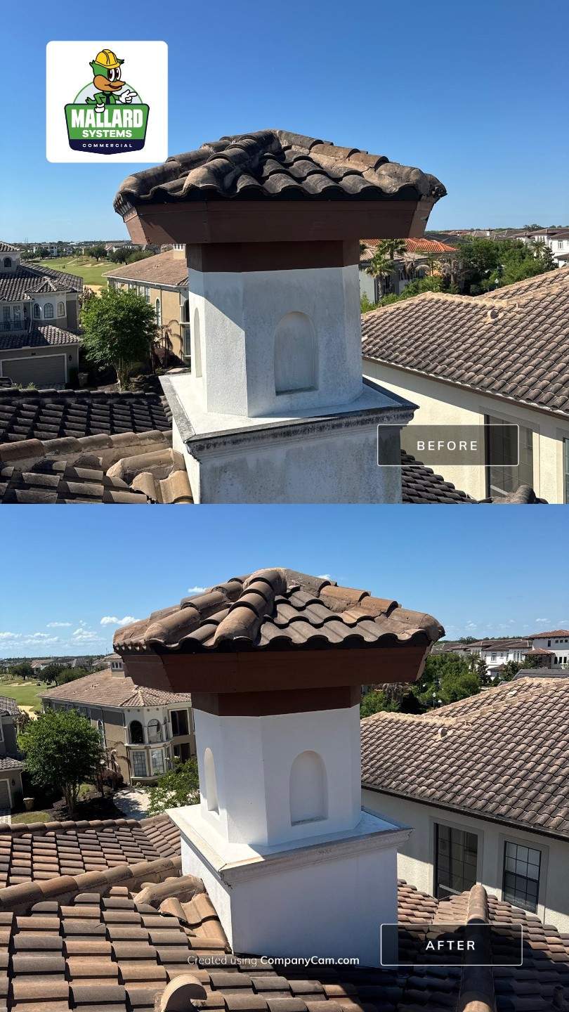 Barrel Tile Roof Cleaning by Mallard Systems