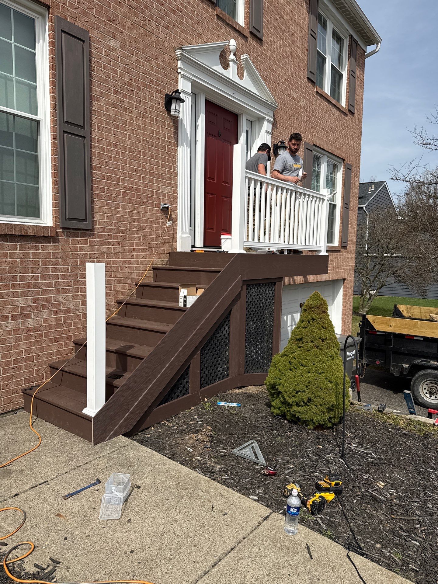 Re deck and stairs  by Cousins Roofing Siding & Decks