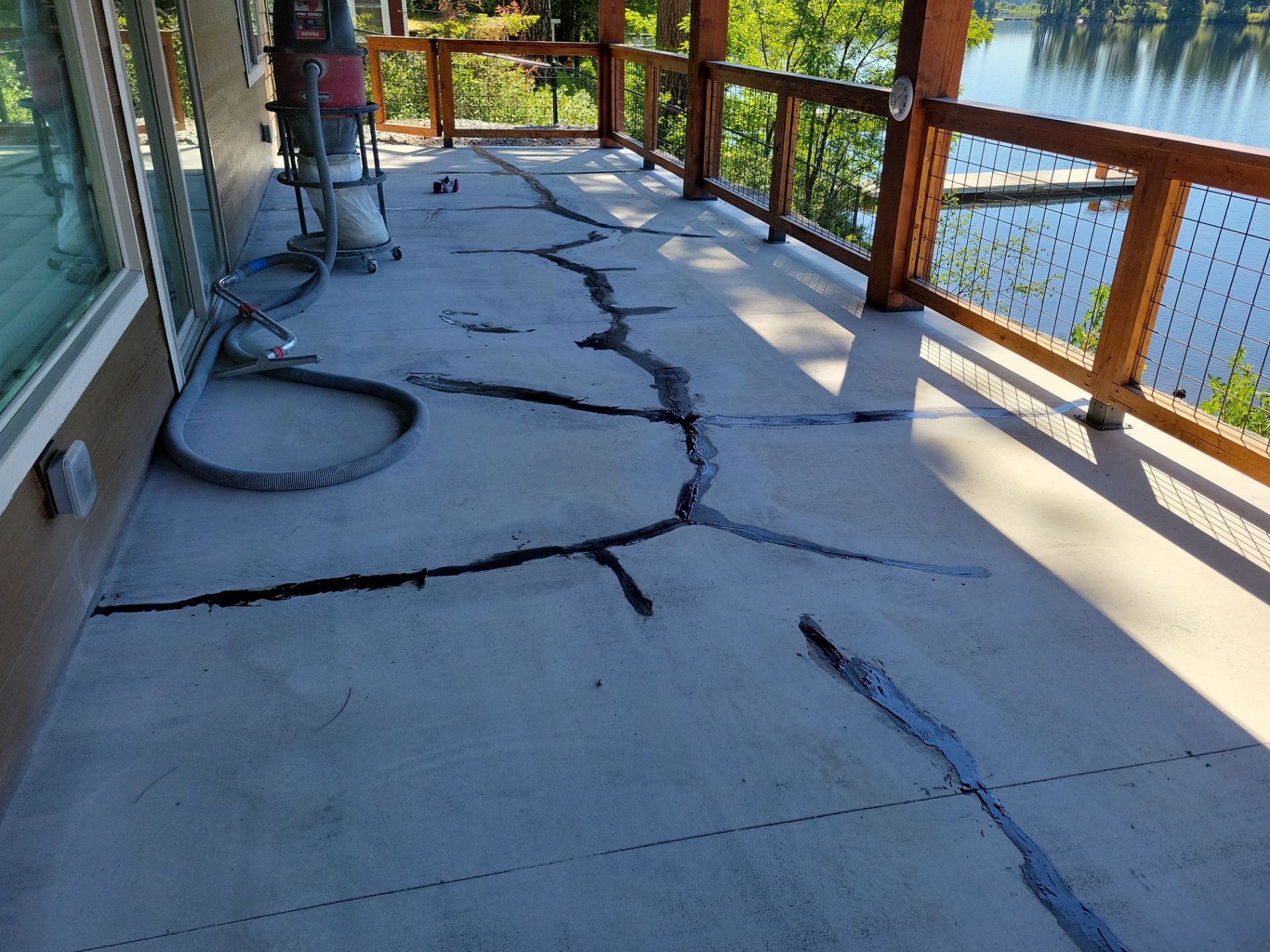 Patio & Laundry Room Transformation using Trail Mix 1/8" Chip by Croc Coatings, LLC