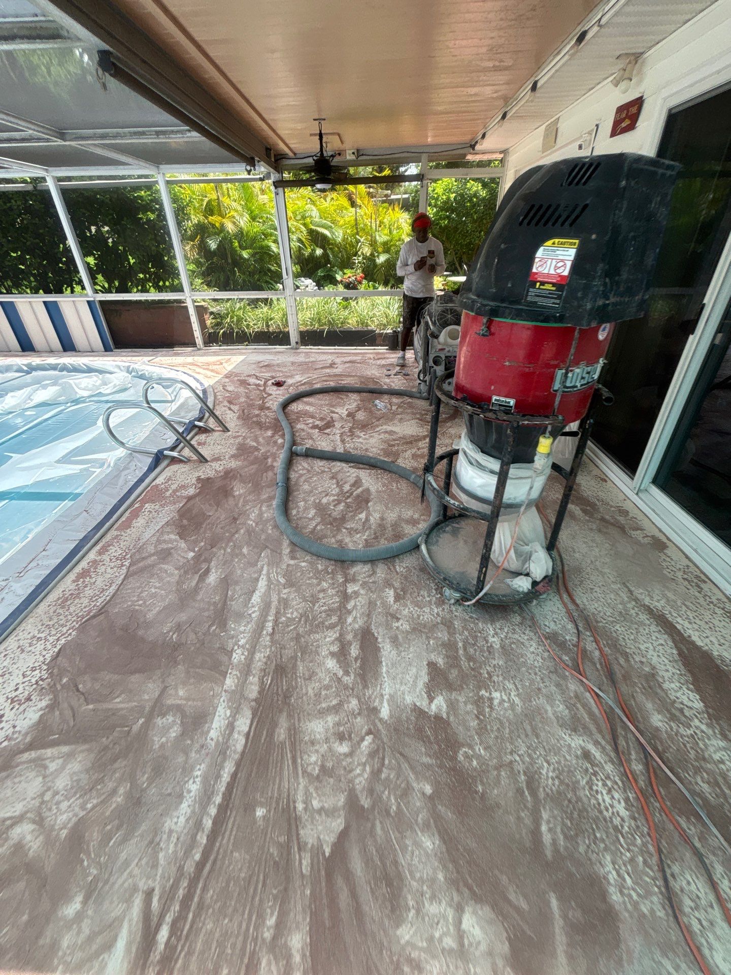 Lake Wales Pool Deck Concrete Coating with Orbit Flake by Performance Floors & Coating
